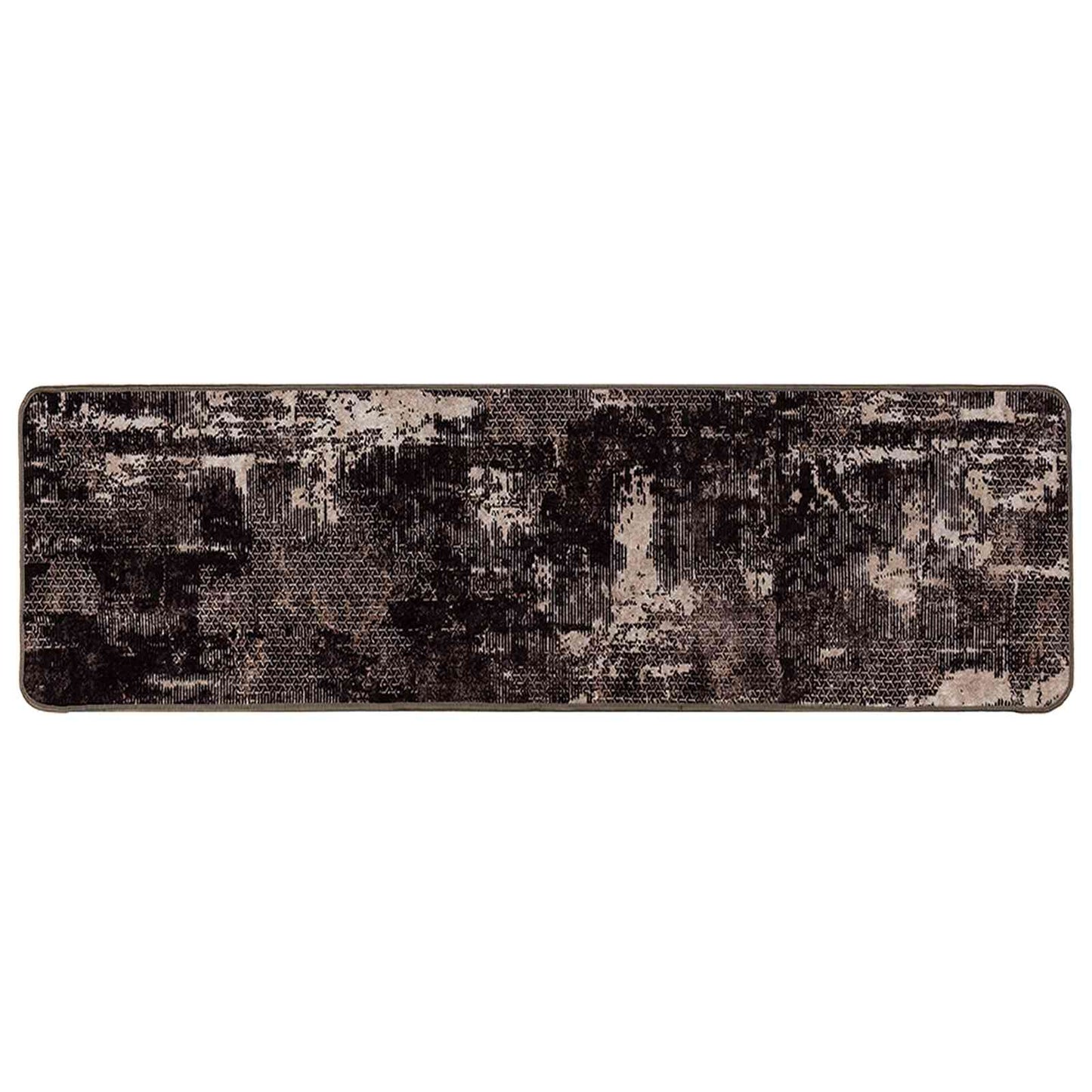 Tæppe Runner MARSA Sort 100 x 300 cm Polyester og PVC