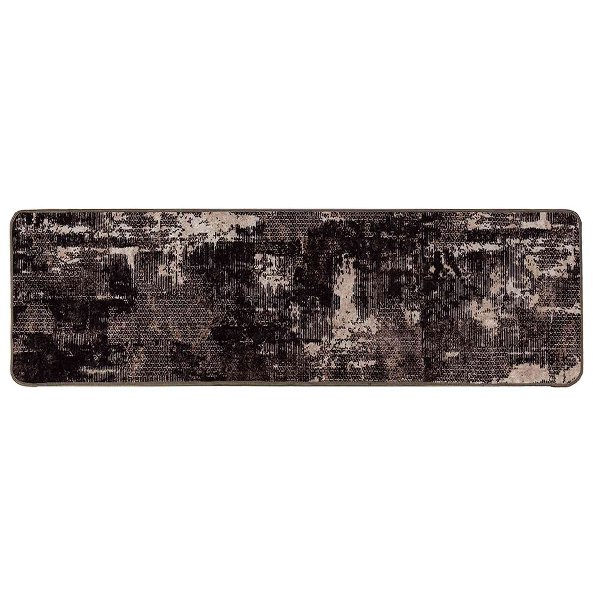 Tæppe Runner MARSA Sort 100 x 350 cm Polyester og PVC