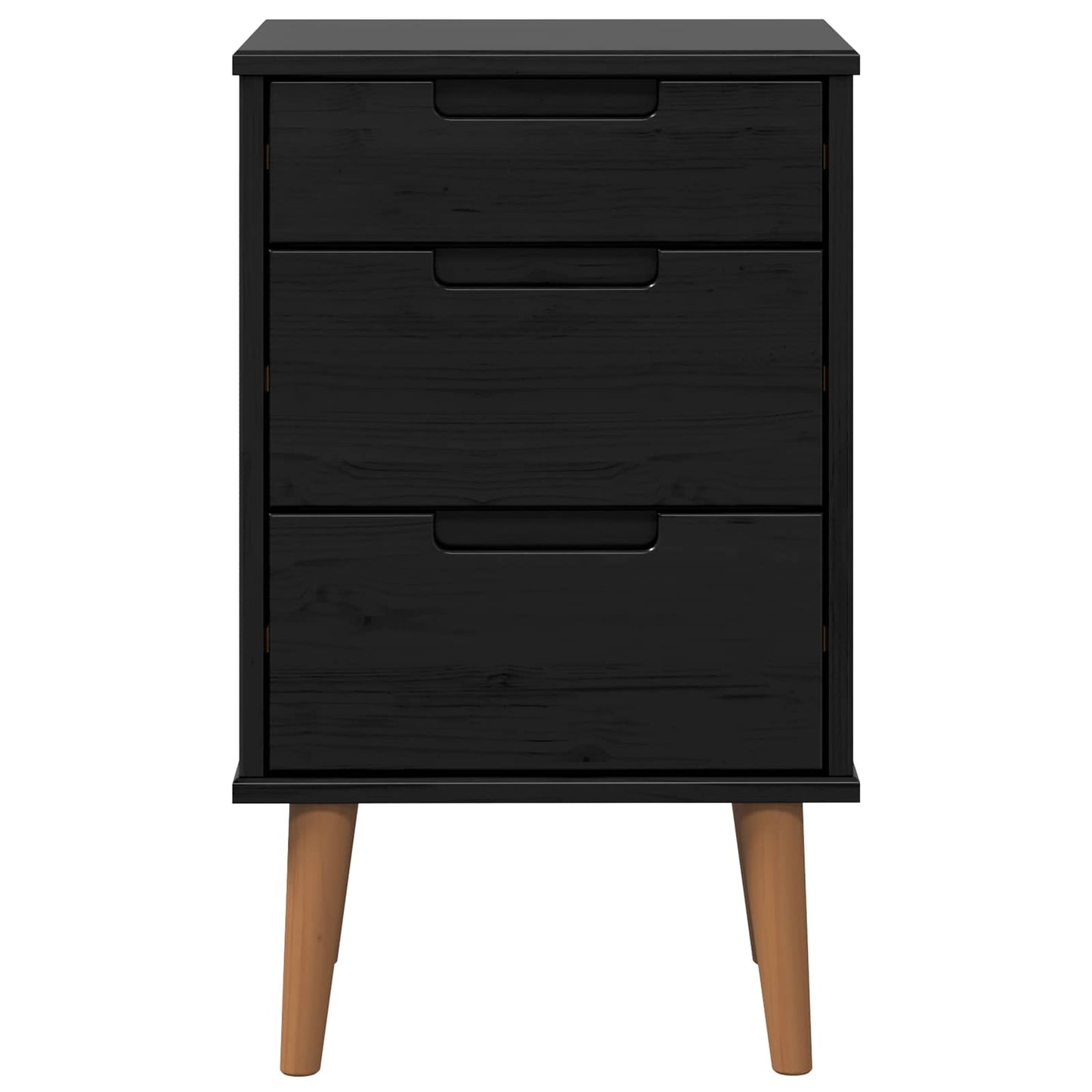 Natskab MOLDE Sort 40 x 35 x 65 cm Massivt fyrretræ