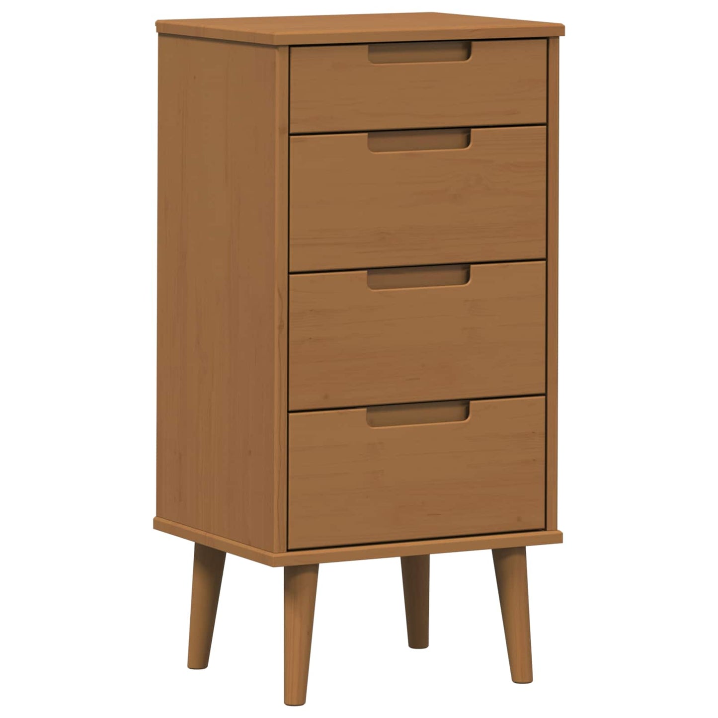 Skuffeskab MOLDE Karamel 40 x 35 x 82 cm Massivt fyrretræ