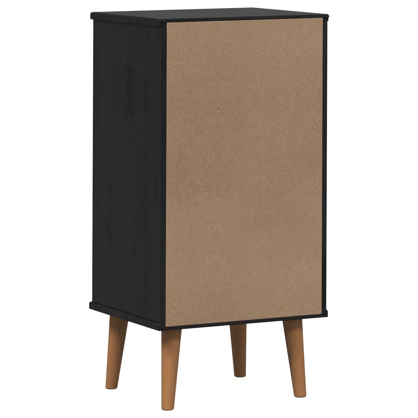 Skuffeskab MOLDE Sort 40 x 35 x 82 cm Massivt fyrretræ