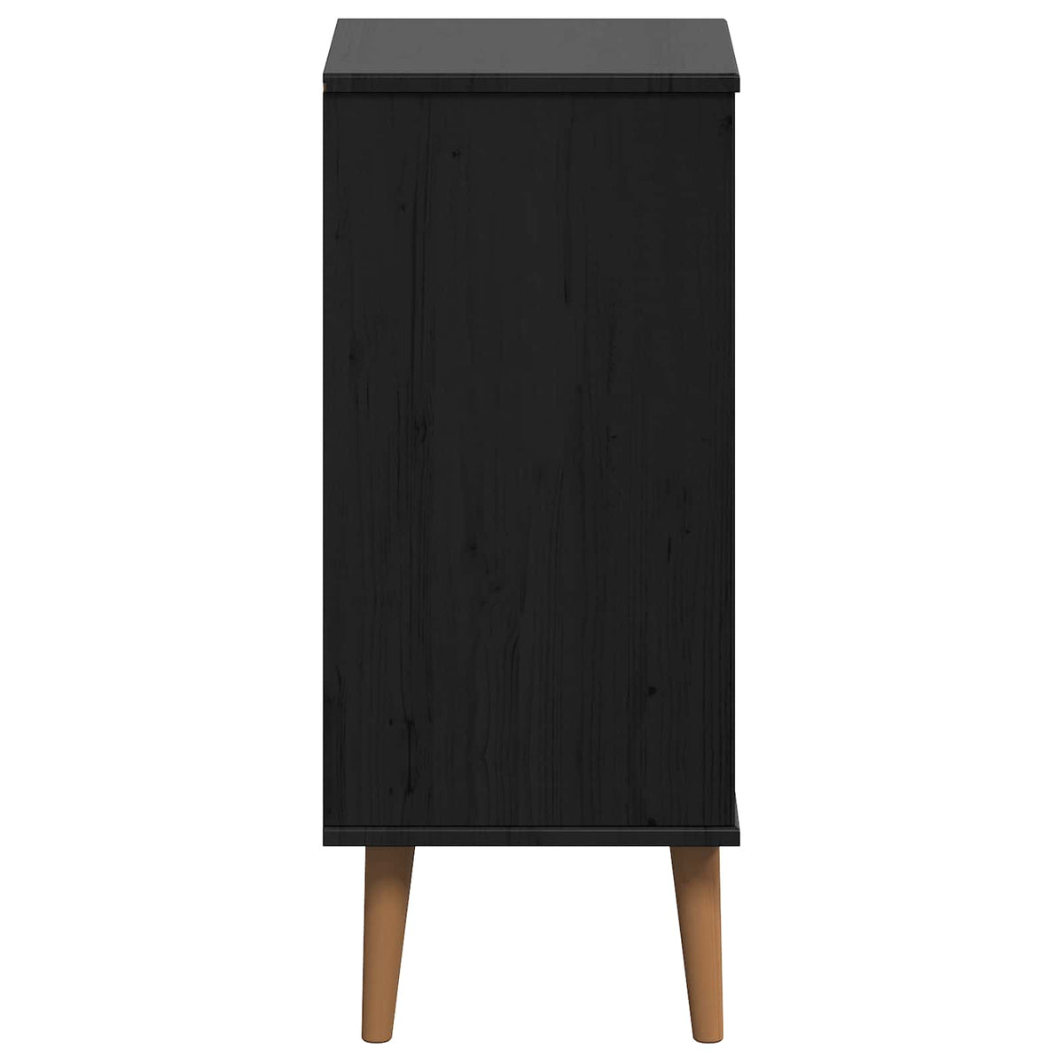 Skuffeskab MOLDE Sort 40 x 35 x 82 cm Massivt fyrretræ