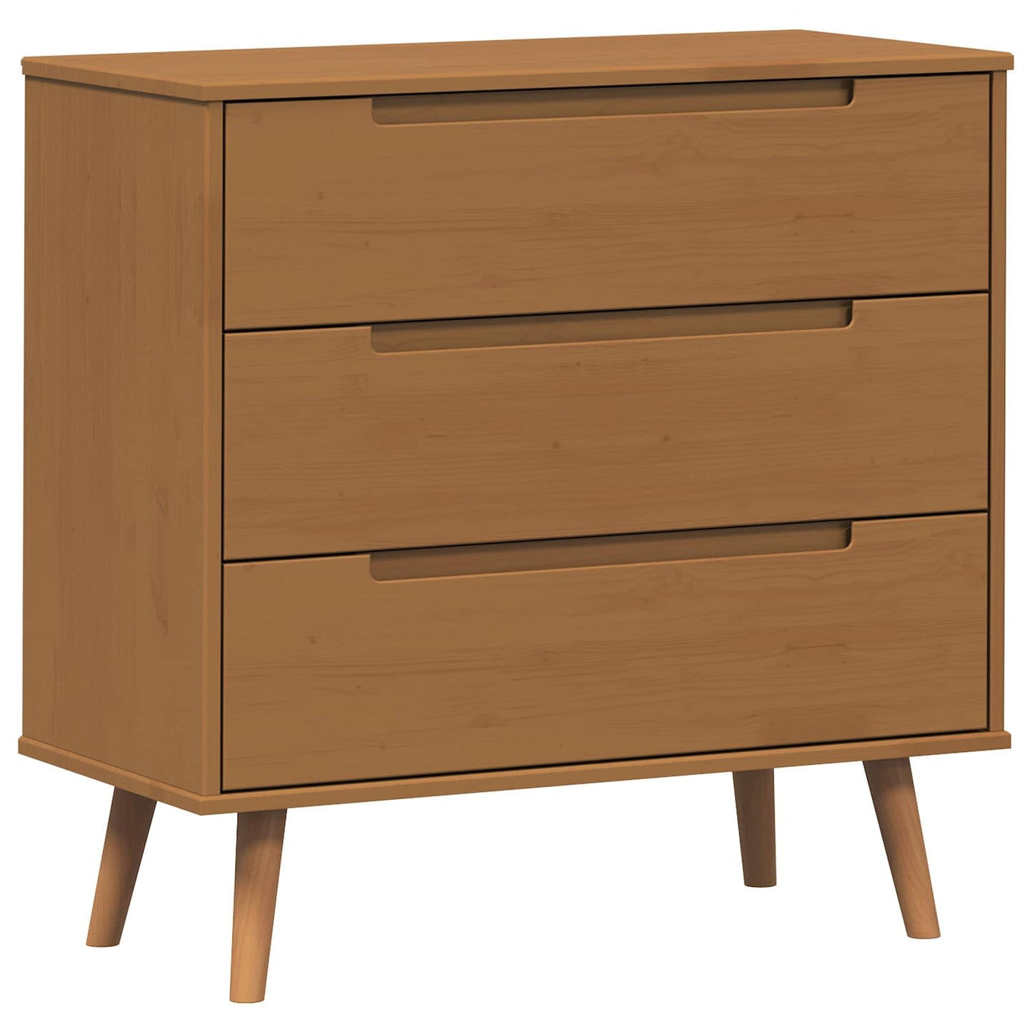 Skuffeskab MOLDE Karamel 80 x 40 x 80 cm Massivt fyrretræ