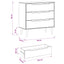 Skuffeskab MOLDE Karamel 80 x 40 x 80 cm Massivt fyrretræ