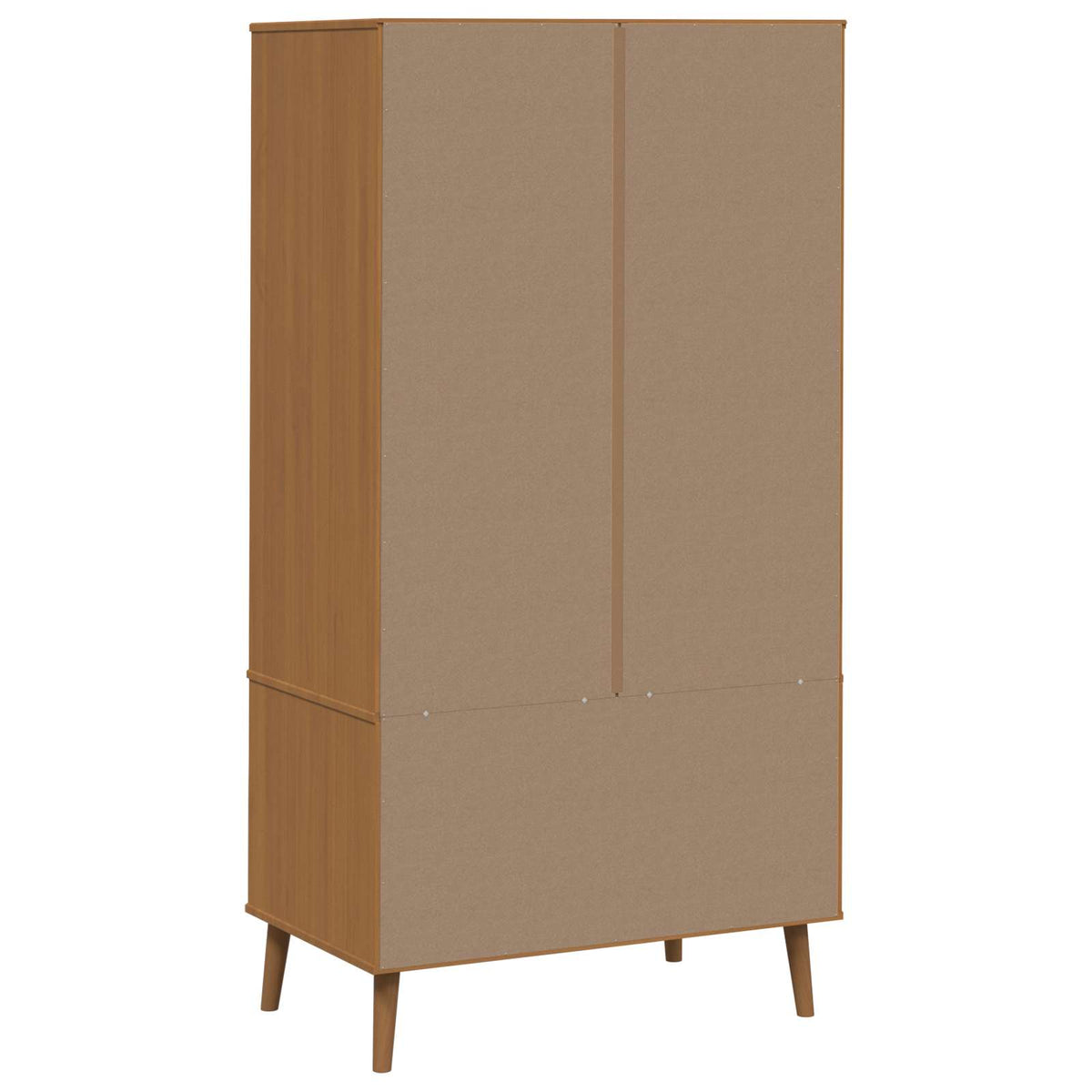 Garderobeskab MOLDE Karamel 90 x 55 x 175 cm Massivt fyrretræ