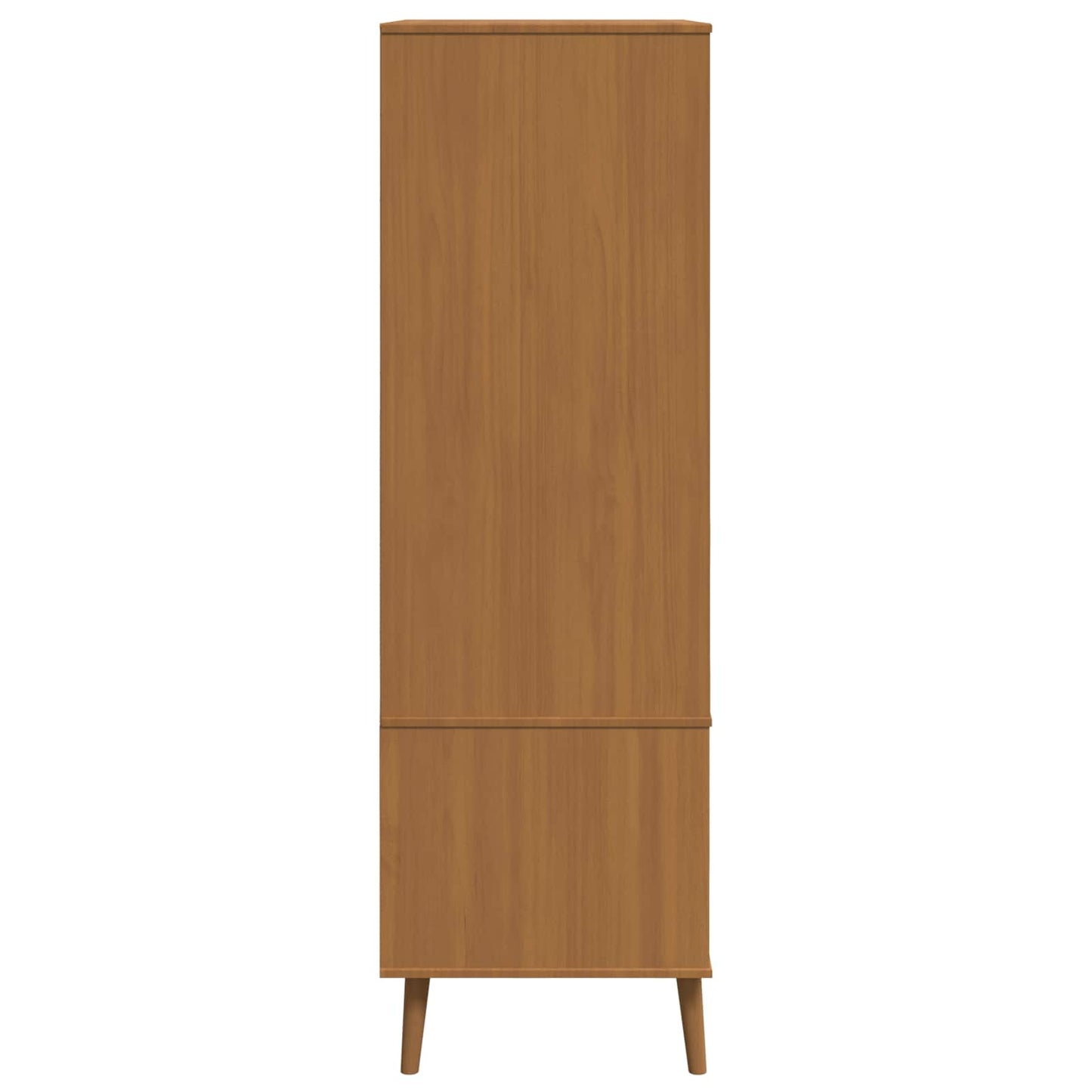 Garderobeskab MOLDE Karamel 90 x 55 x 175 cm Massivt fyrretræ