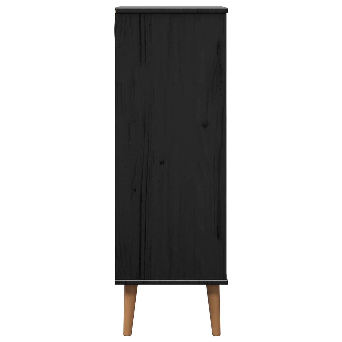 Sko skab MOLDE 59,5 x 35 x 103 cm Massivt fyrretræ Sort