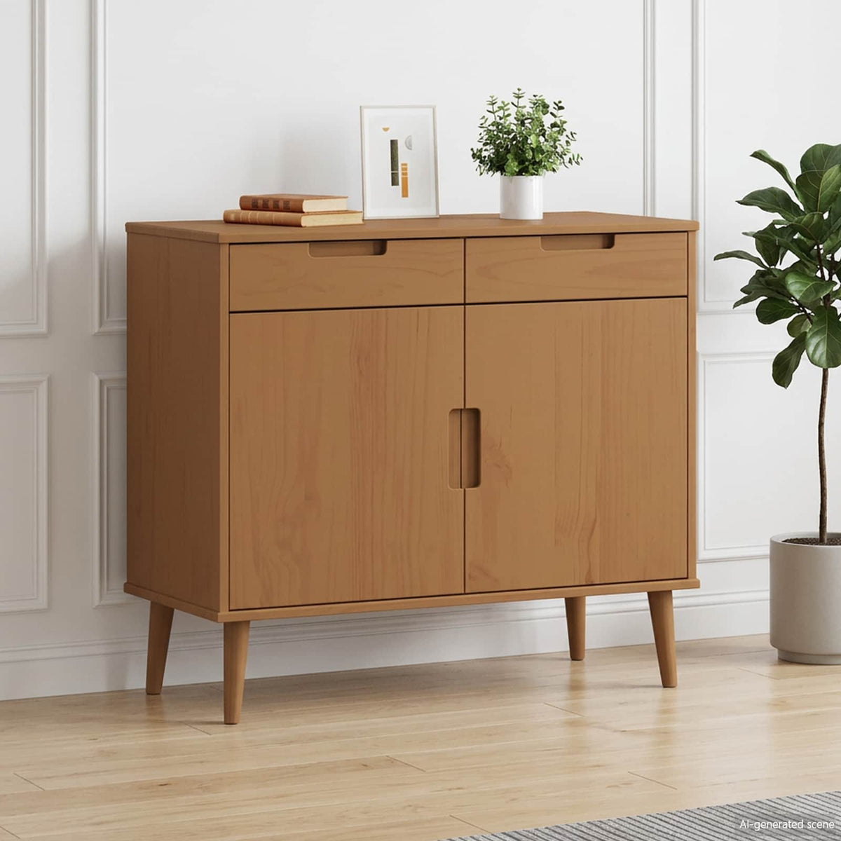 Sideboard MOLDE Karamel 90 x 40 x 80 cm