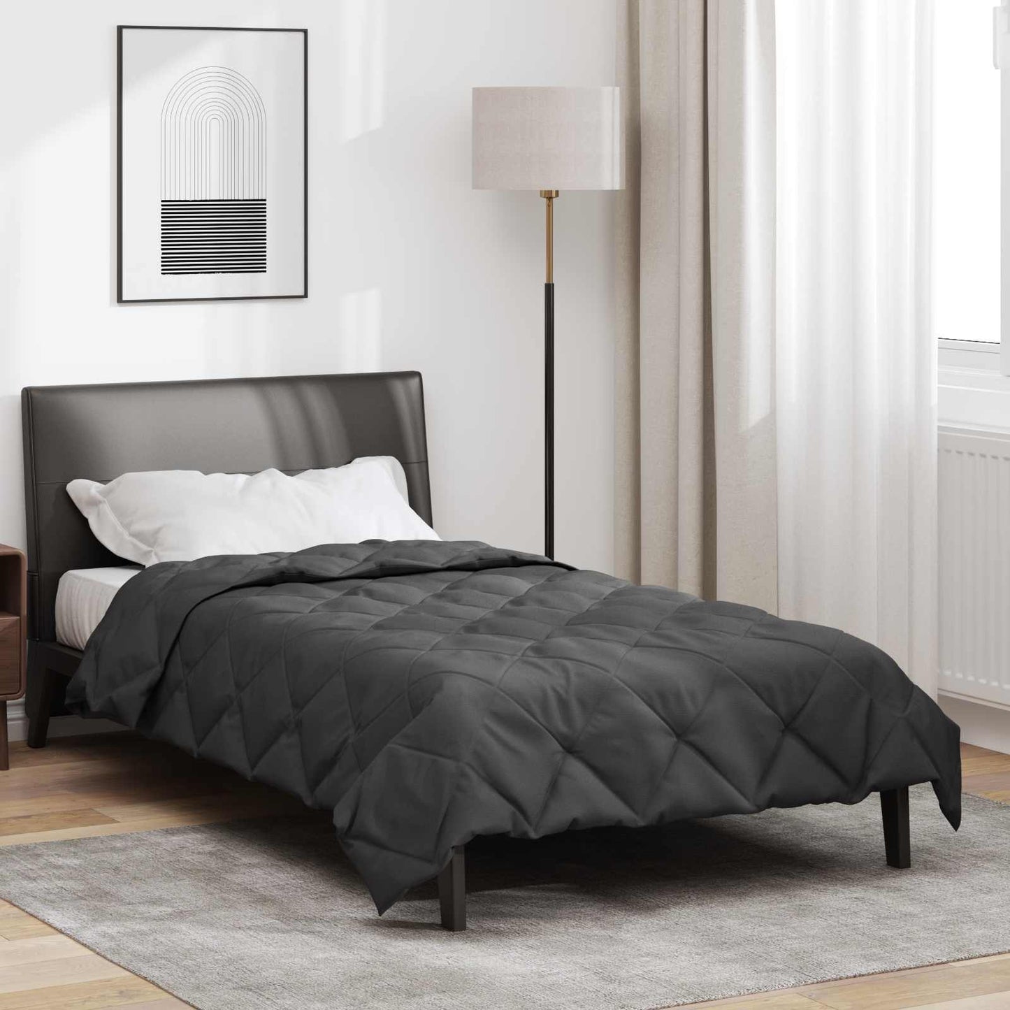 Sommer dyne 220 x 135 cm Sommer 200 gsm Antracit