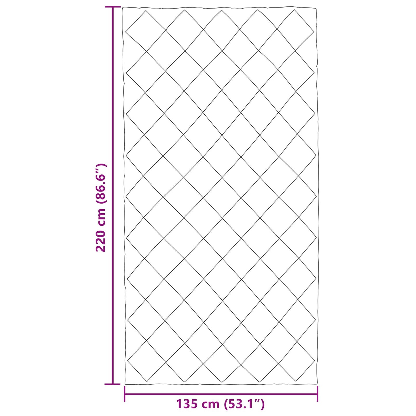 Sommer dyne 220 x 135 cm Sommer 200 gsm Antracit