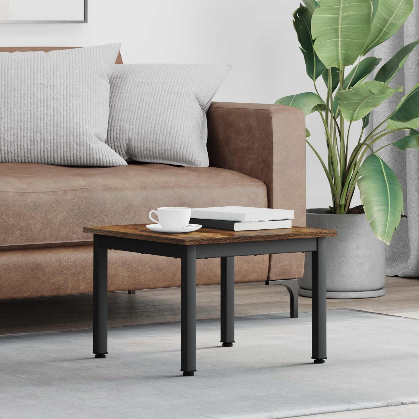 Sofabord Røget Eg 50 x 50 x 36 cm Konstrueret træ