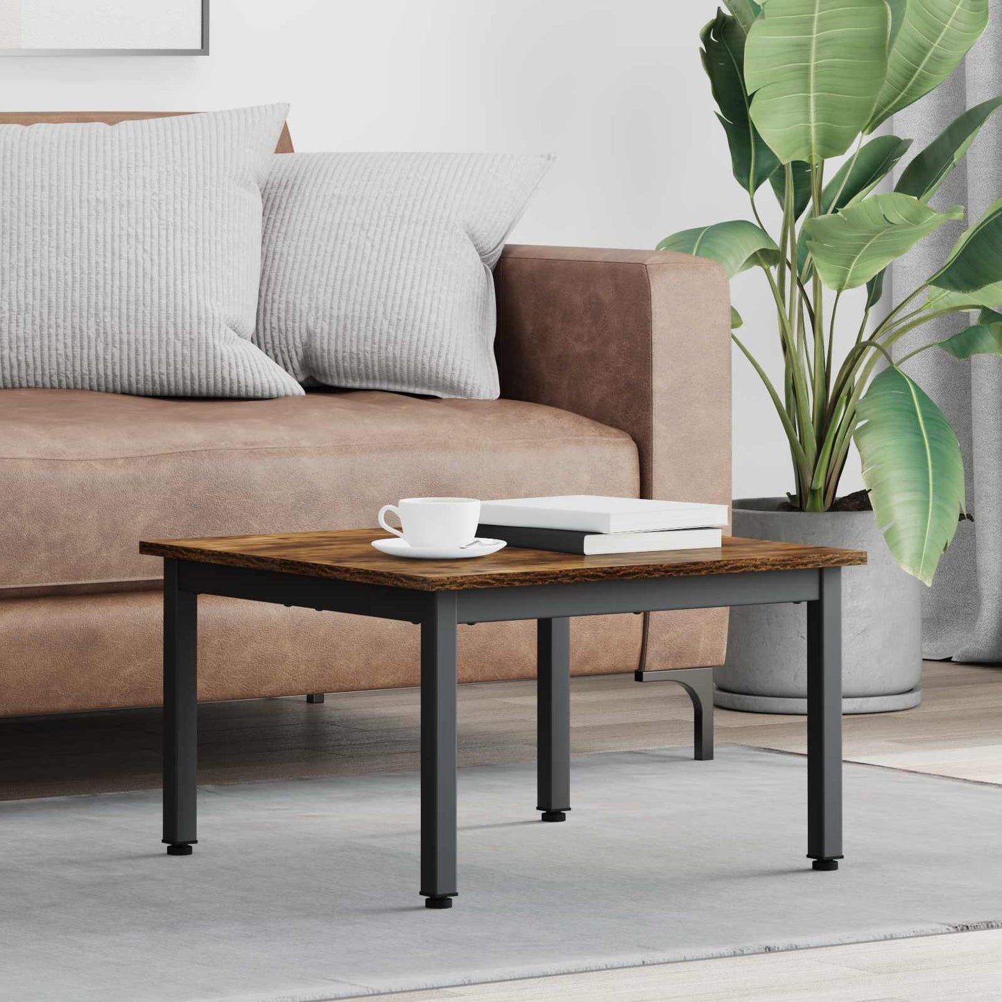 Sofabord Røget Eg 60 x 60 x 36 cm Konstrueret træ