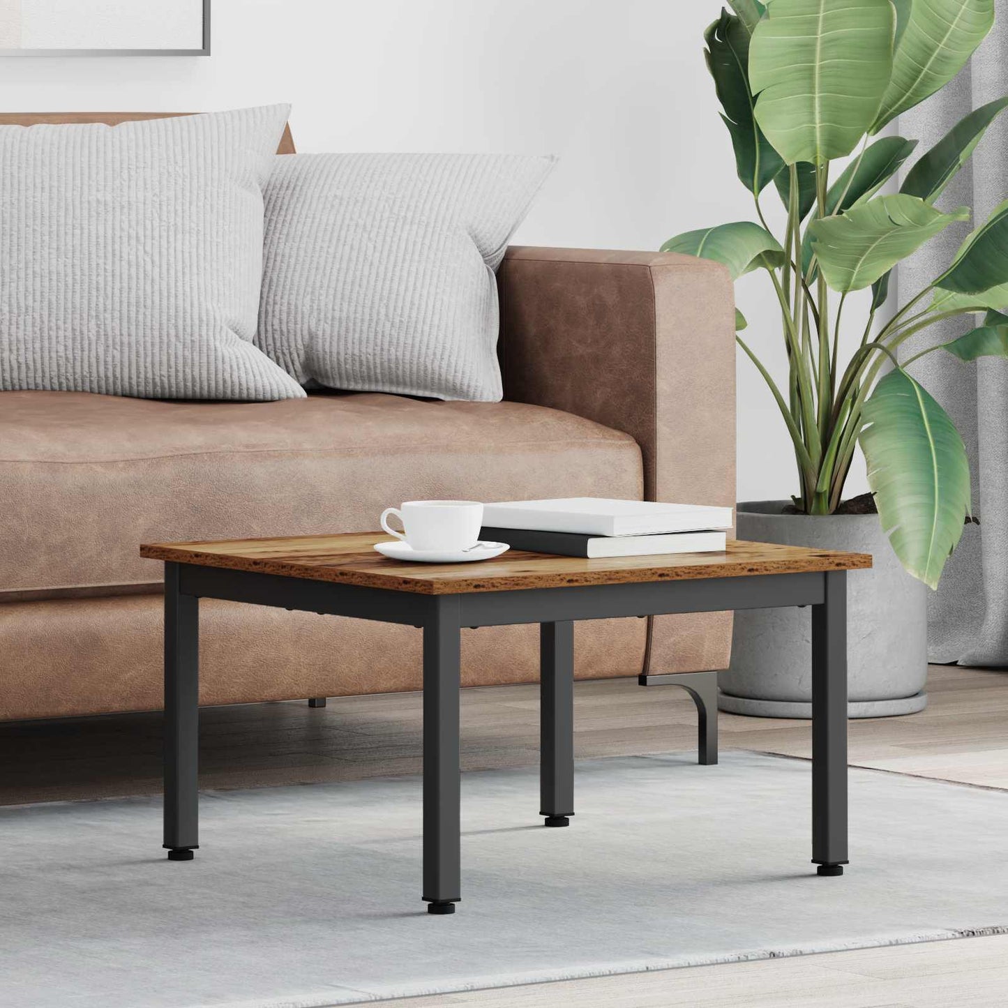 Sofabord Gammelt træ 60 x 60 x 36 cm Konstrueret træ