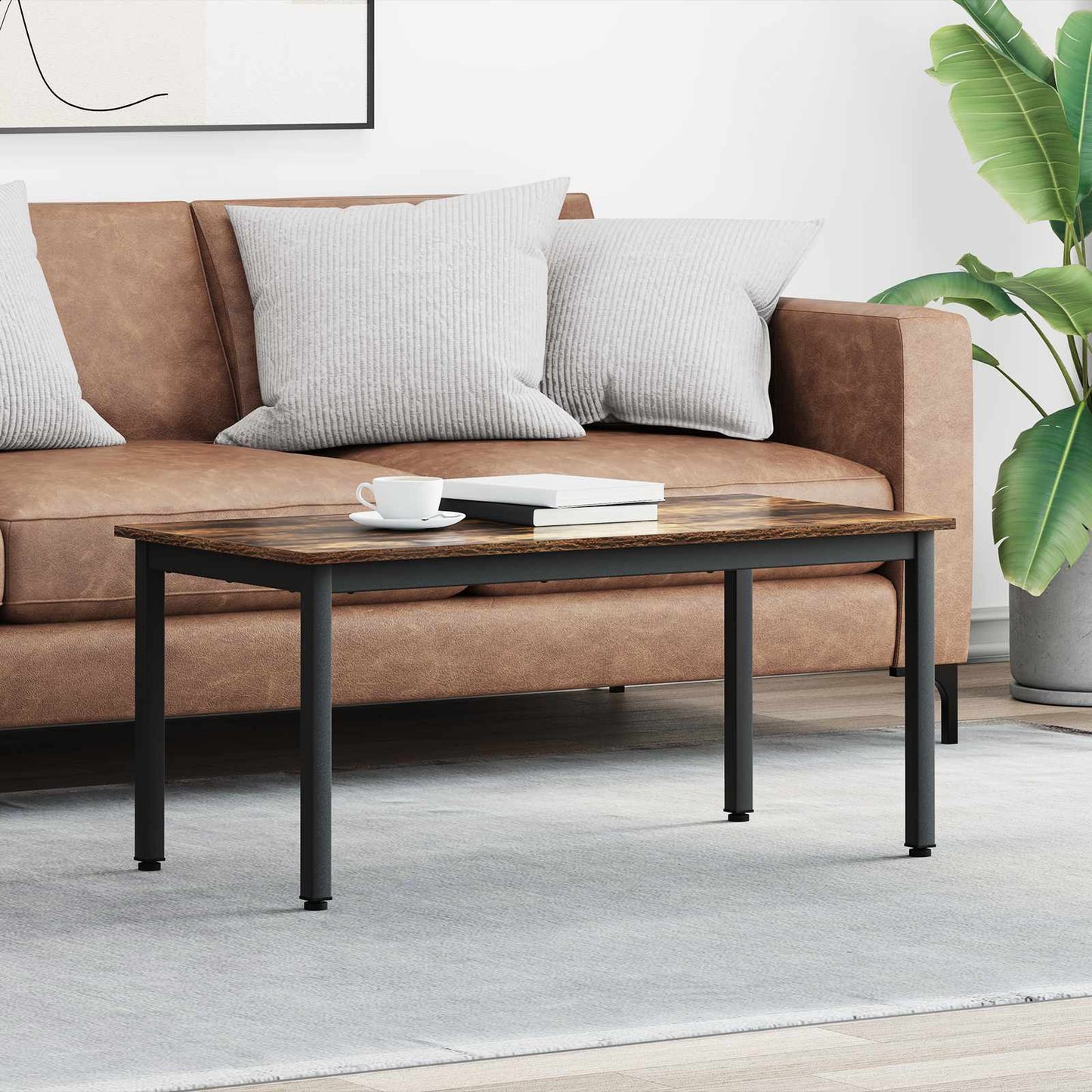 Sofabord Røget Eg 100 x 50 x 45 cm Konstrueret træ