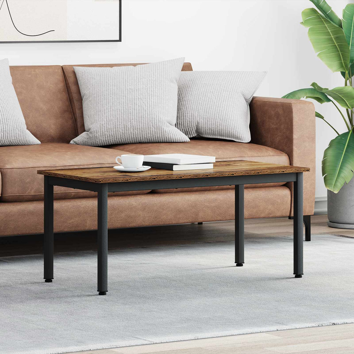 Sofabord Gammelt træ 100 x 50 x 45 cm Konstrueret træ