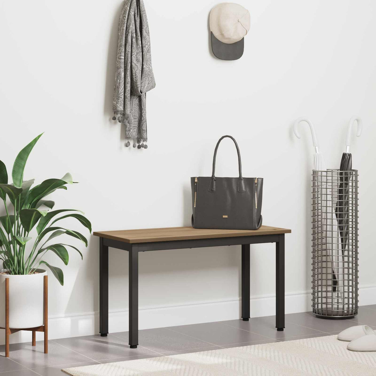 bænk Artisan eg 80 x 35 x 45 cm Konstrueret træ