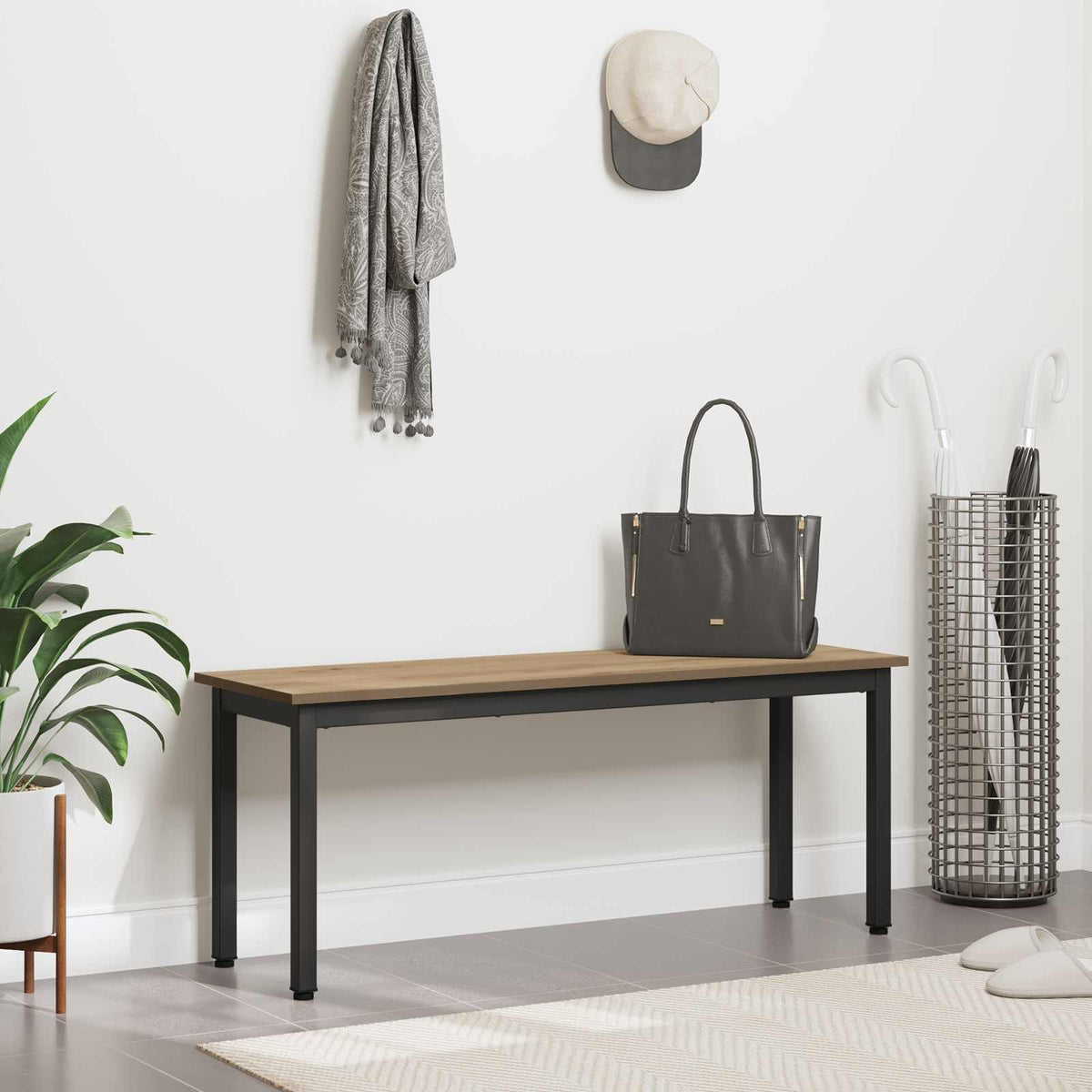 bænk Artisan eg 110 x 35 x 45 cm Konstrueret træ