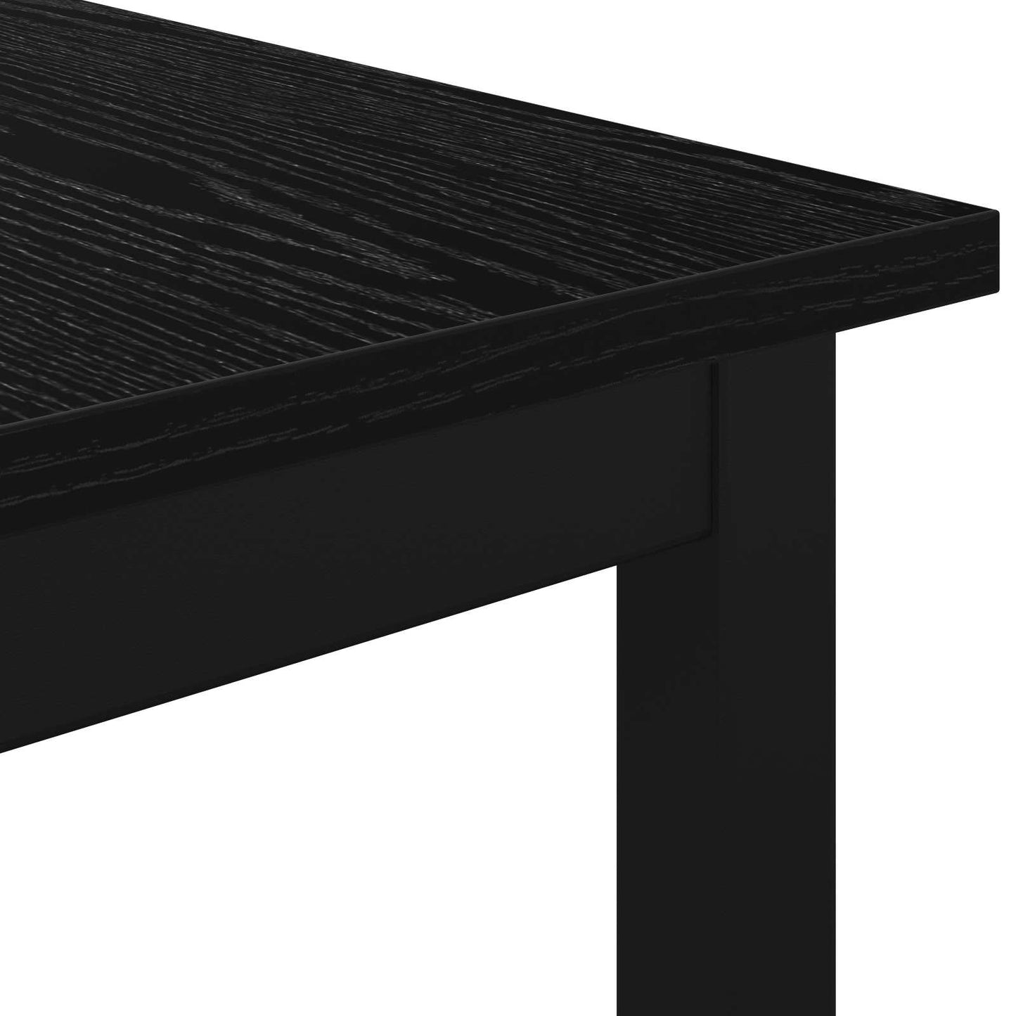 bænk Sort eg 160 x 35 x 45 cm Konstrueret træ