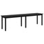 bænk Sort eg 160 x 35 x 45 cm Konstrueret træ