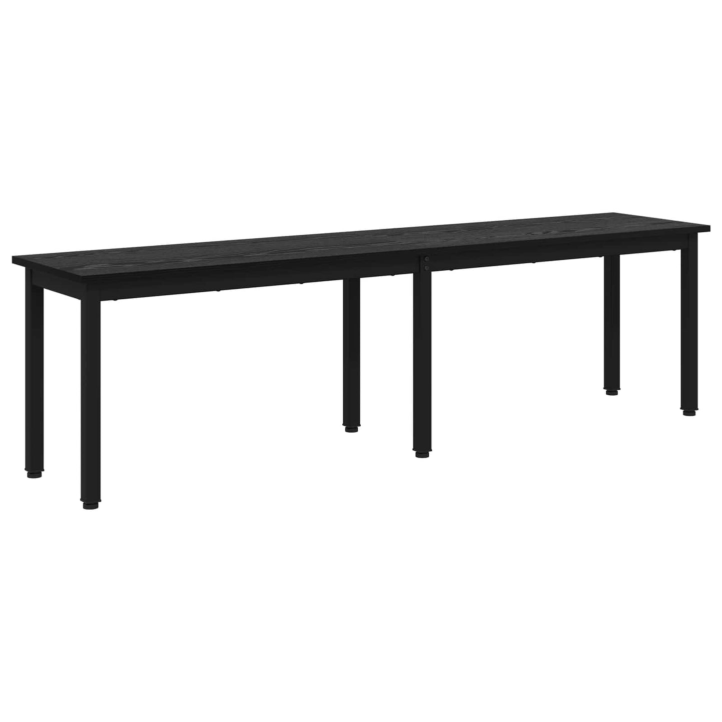 bænk Sort eg 160 x 35 x 45 cm Konstrueret træ