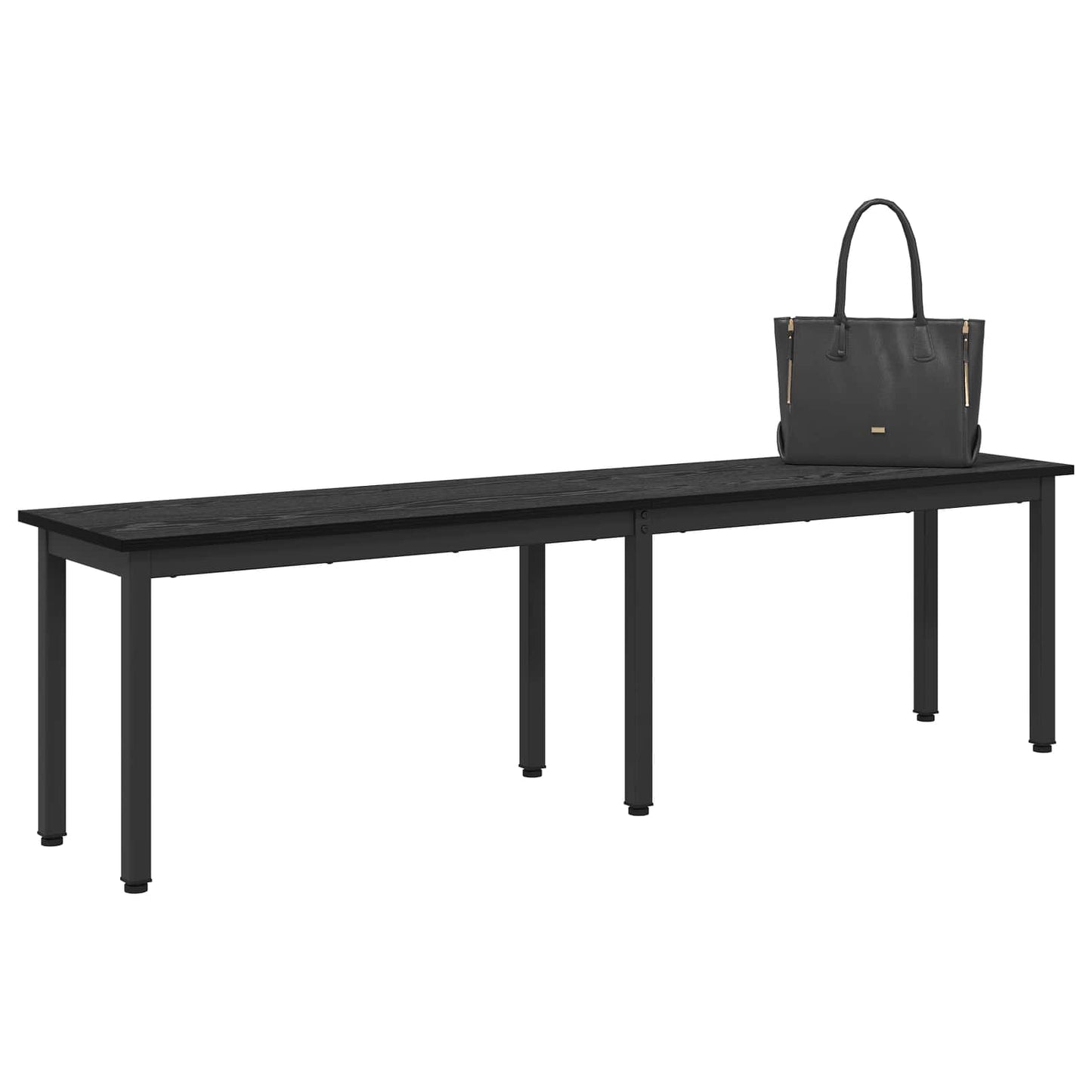 bænk Sort eg 160 x 35 x 45 cm Konstrueret træ