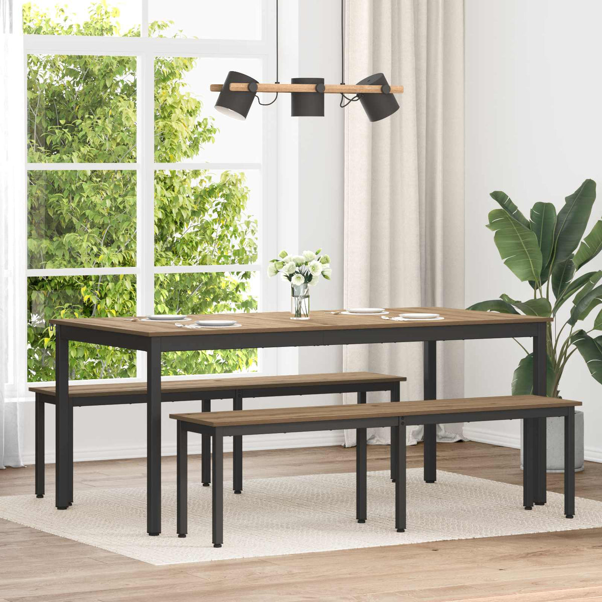 bænk Artisan eg 160 x 35 x 45 cm Konstrueret træ