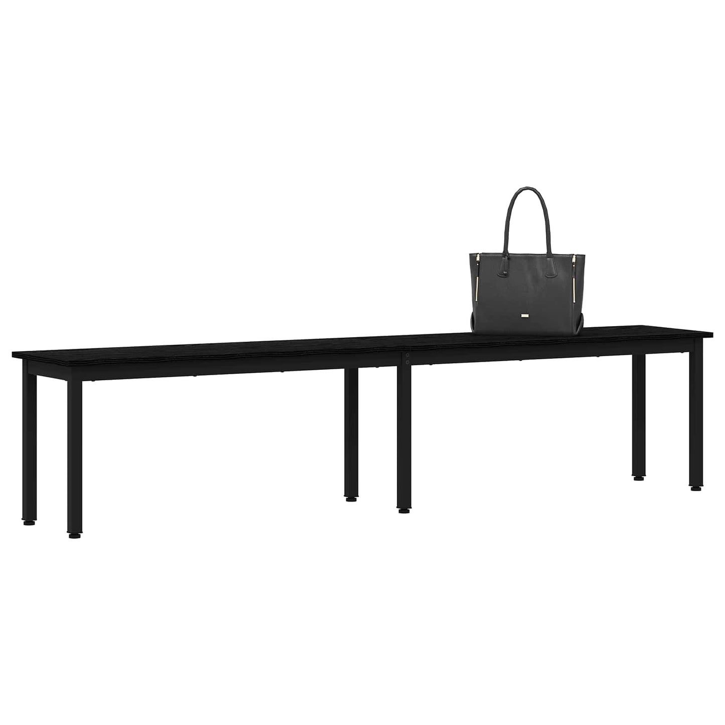 bænk Sort eg 200 x 35 x 45 cm Konstrueret træ