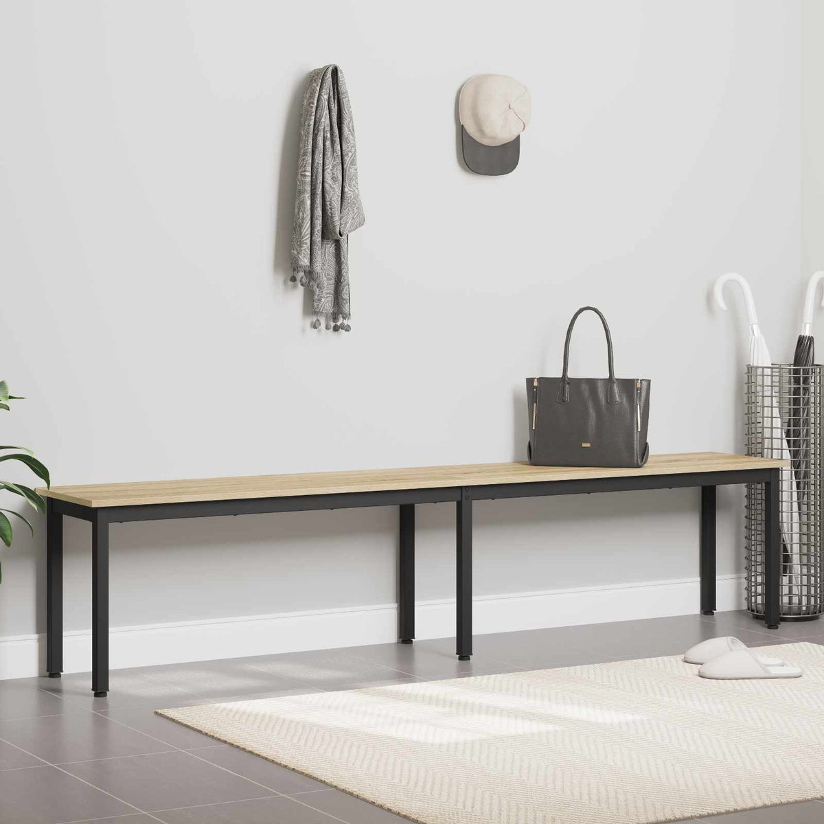 bænk Sonoma 200 x 35 x 45 cm Konstrueret træ