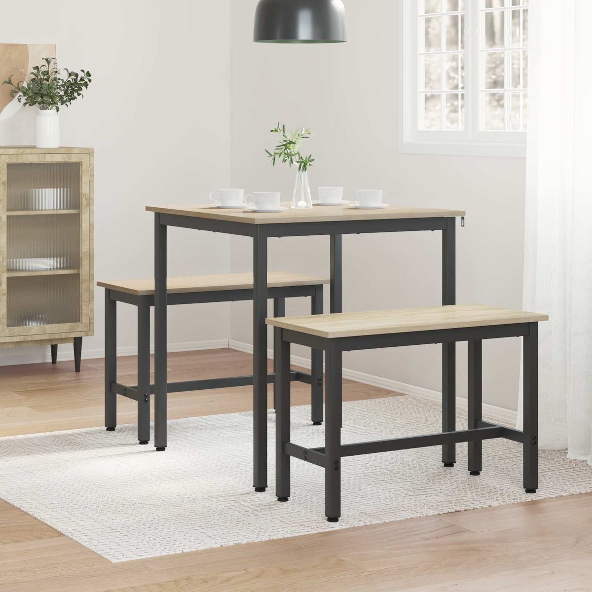 Spiseborde 70 x 70 x 75 cm Konstrueret træ Sonoma-eg Firkantet