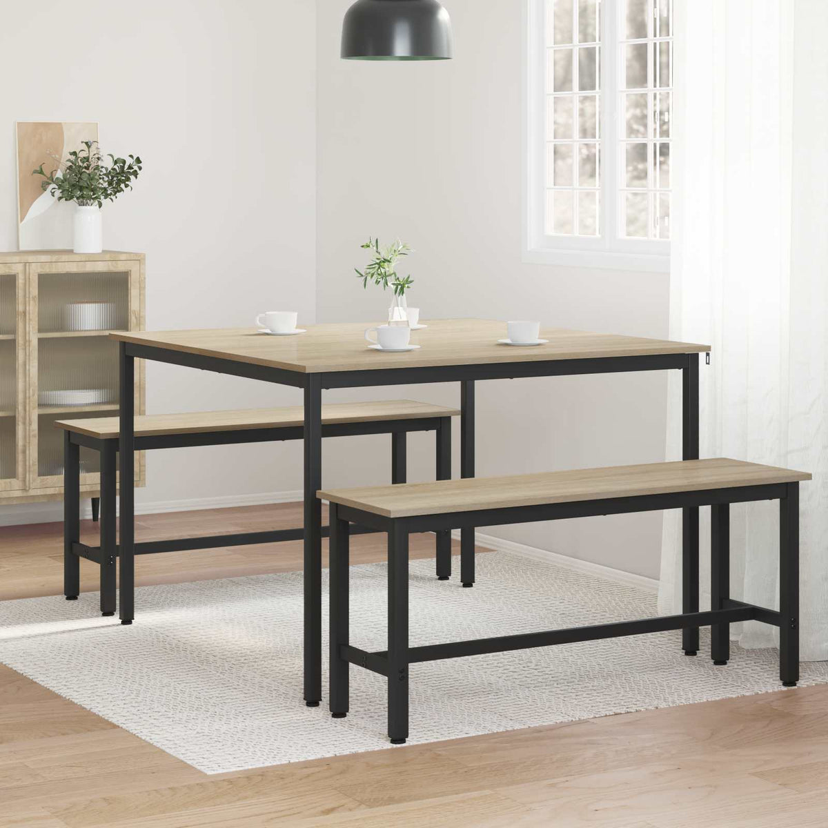 Spiseborde 110 x 110 x 75 cm Konstrueret træ Sonoma-eg
