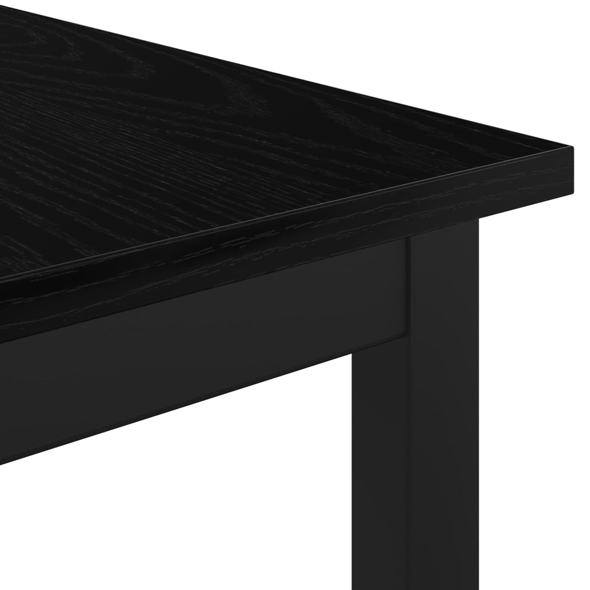 Spiseborde 140 x 80 x 75 cm Konstrueret træ Sort eg Rektangulær