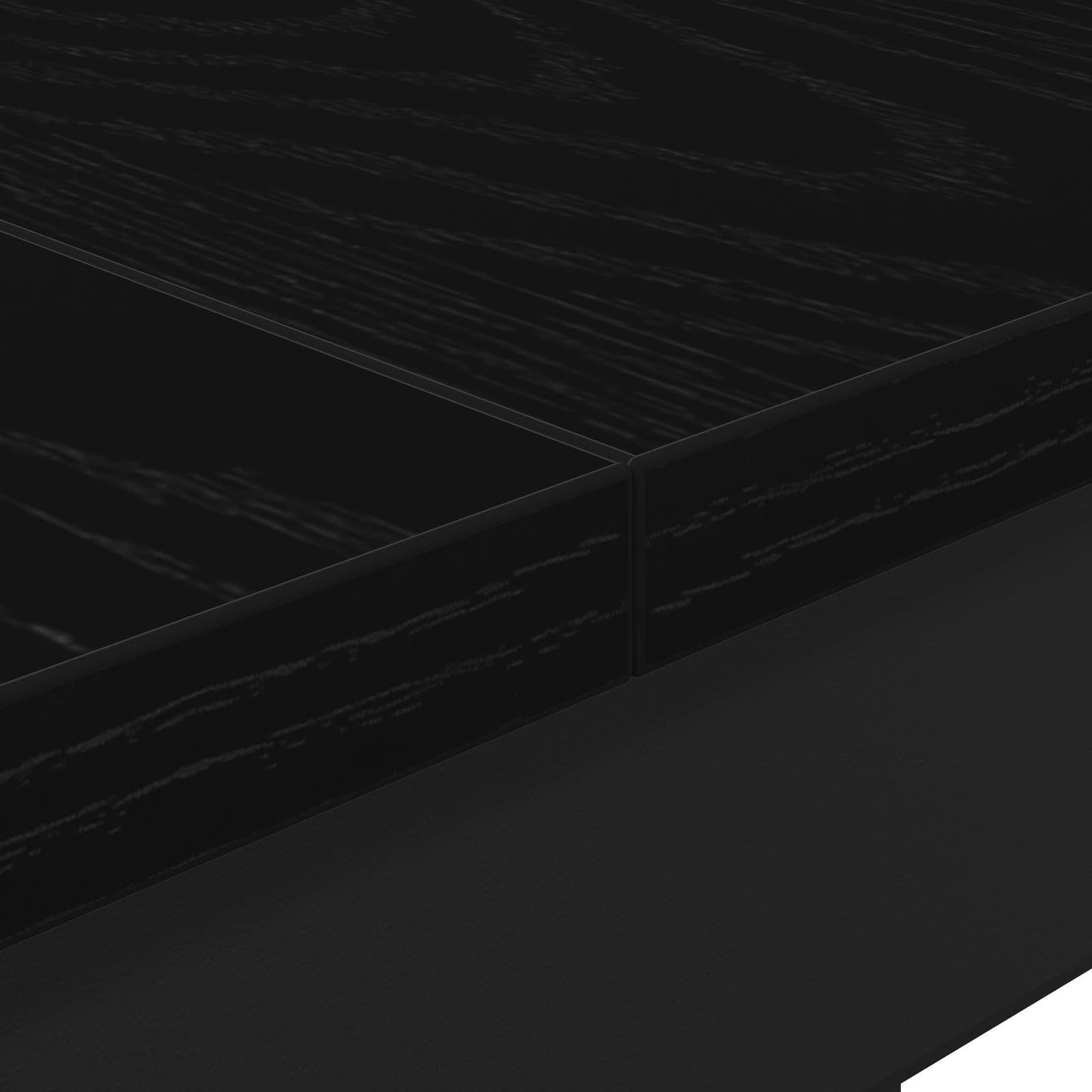 Spiseborde 140 x 80 x 75 cm Konstrueret træ Sort eg Rektangulær