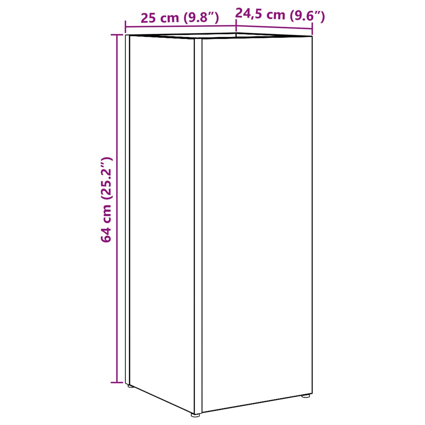 Parasolfod Gammelt træ 25 x 24,5 x 64 cm Konstrueret træ