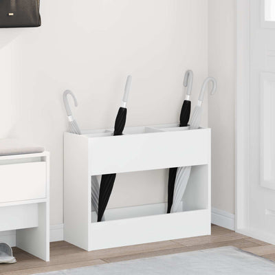 Parasolfod med opbevaring Hvid 65 x 24 x 50 cm Konstrueret træ