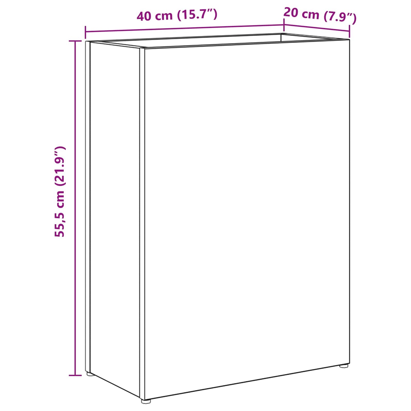 Parasolfod Sonoma eg 40 x 20 x 55,5 cm Konstrueret træ