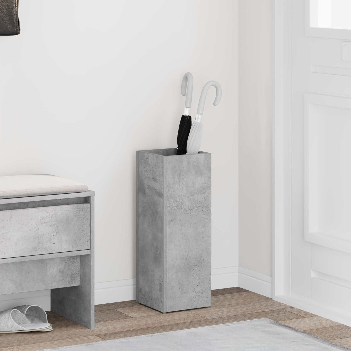 Parasolfod Beton Grå 20 x 20 x 55,5 cm Konstrueret træ