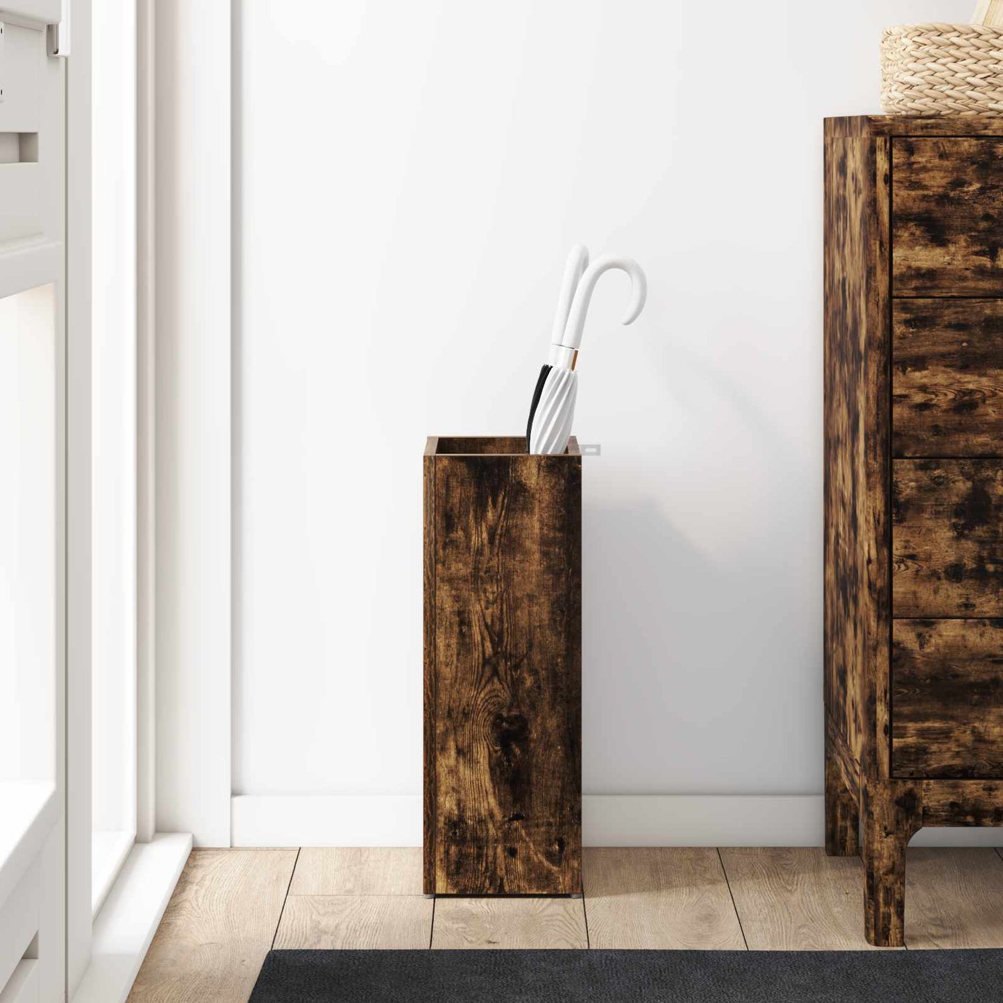 Parasolfod Røget eg 20 x 20 x 55,5 cm Konstrueret træ