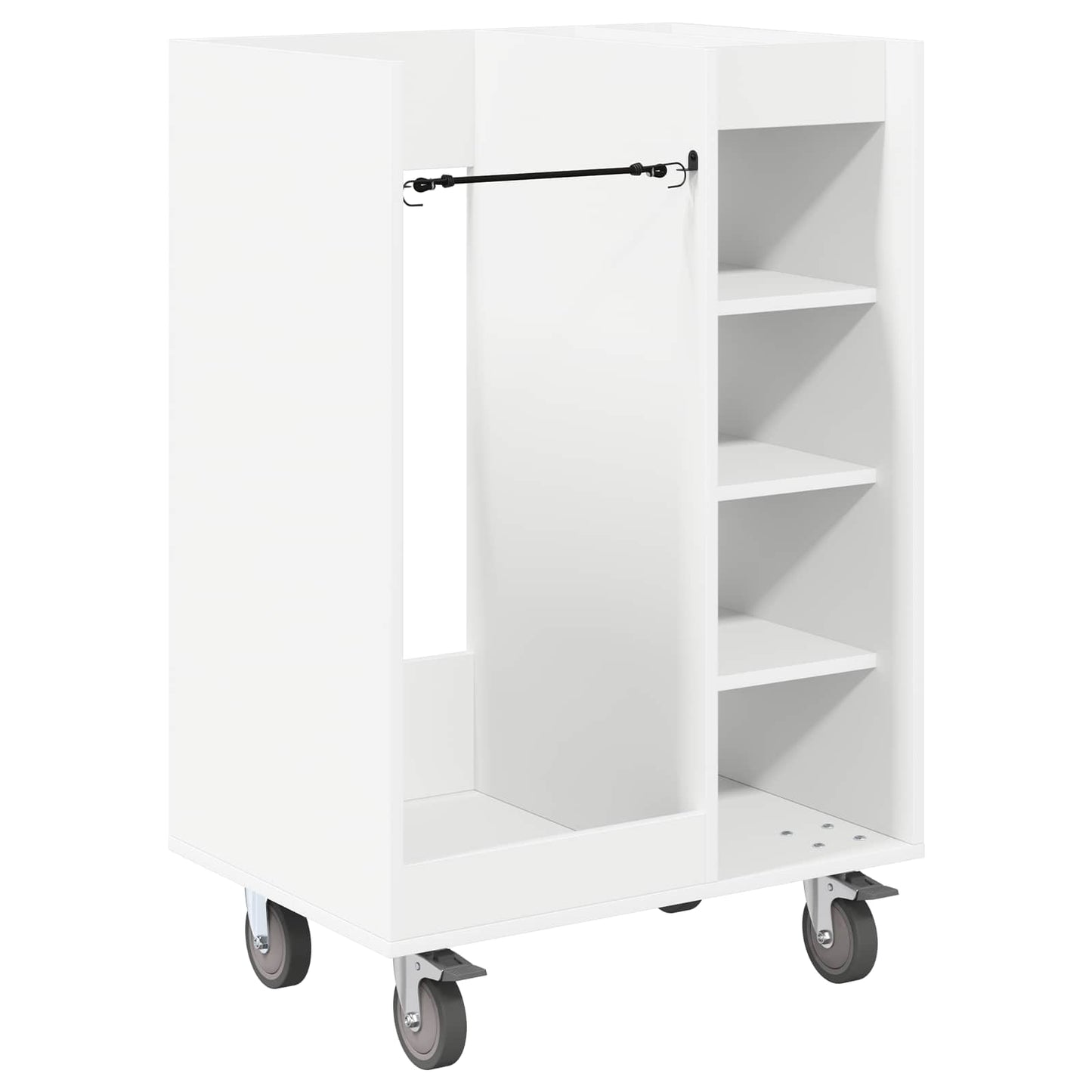 Golf Skab med hjul Ensfarvet Hvid 65 x 45 x 98 cm