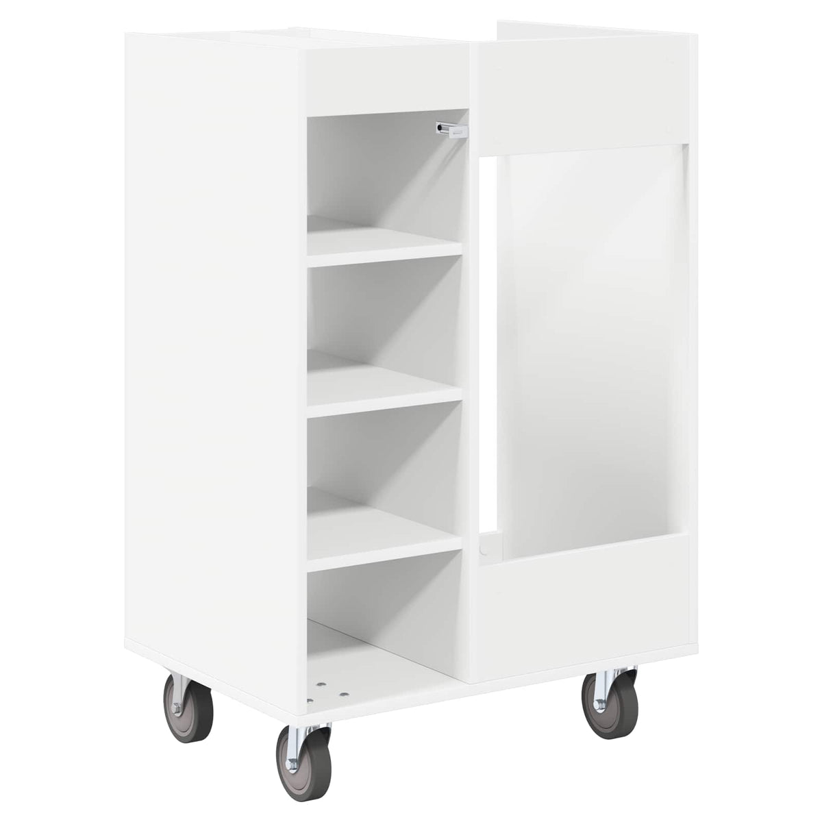 Golf Skab med hjul Ensfarvet Hvid 65 x 45 x 98 cm