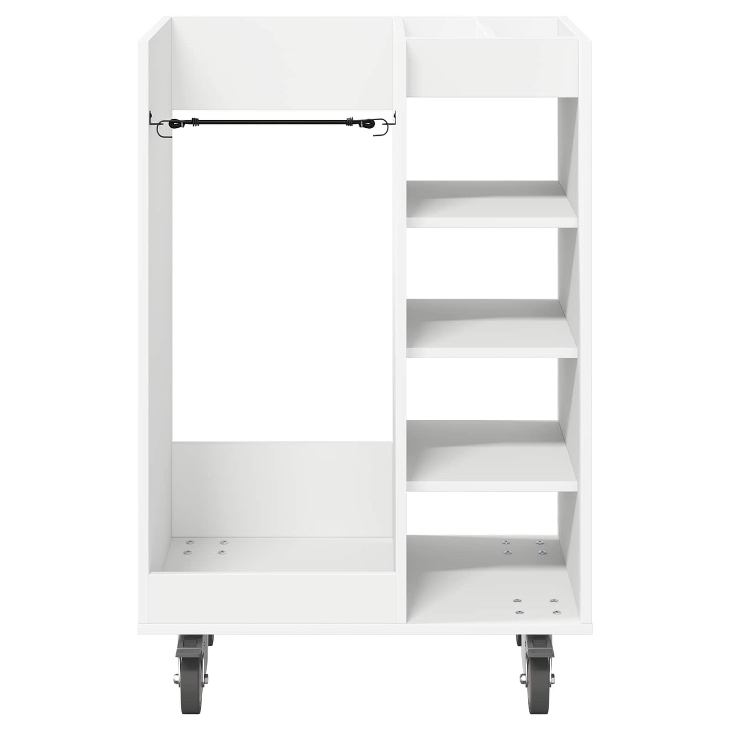 Golf Skab med hjul Ensfarvet Hvid 65 x 45 x 98 cm
