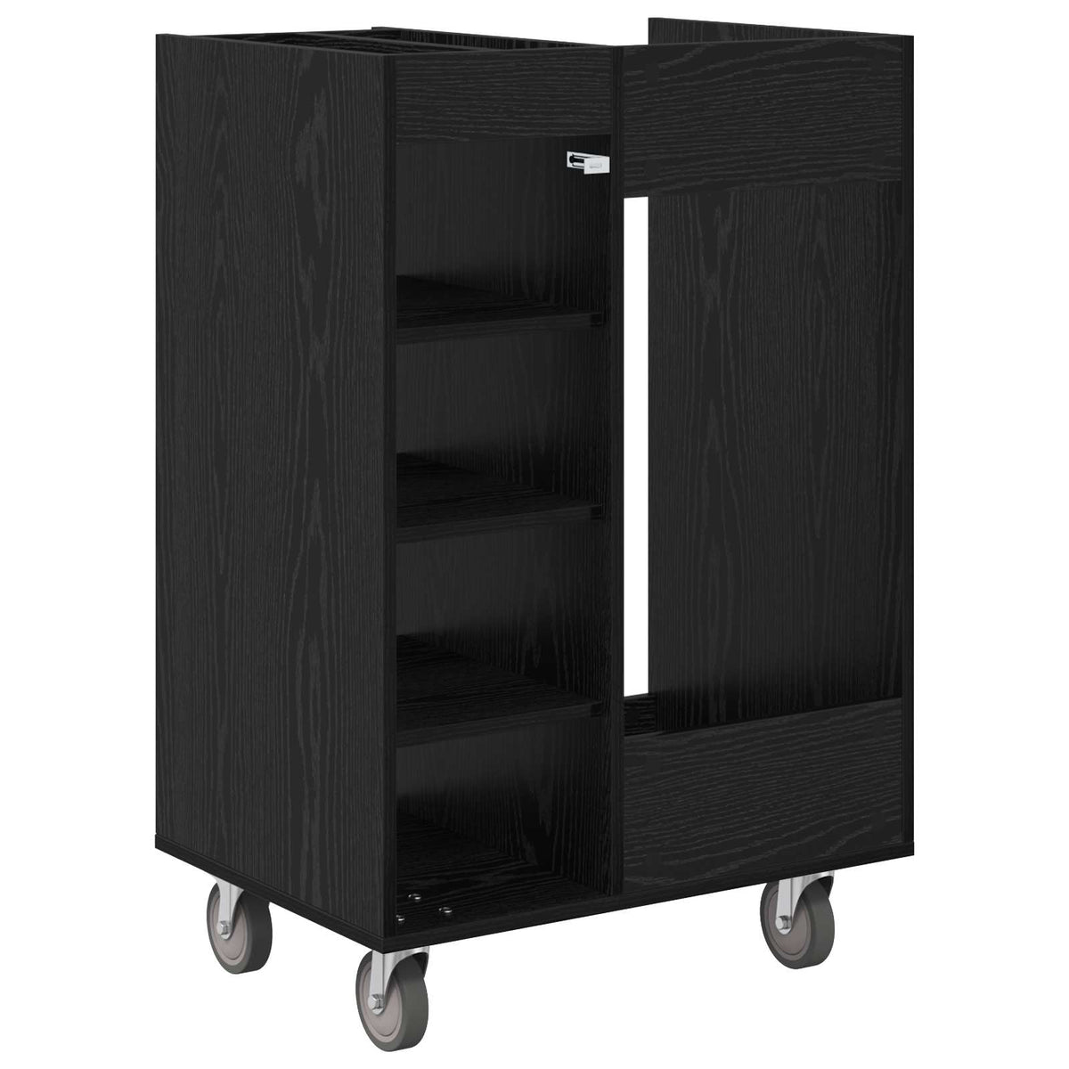 Golf Skab med hjul Ensfarvet Sort eg 65 x 45 x 98 cm