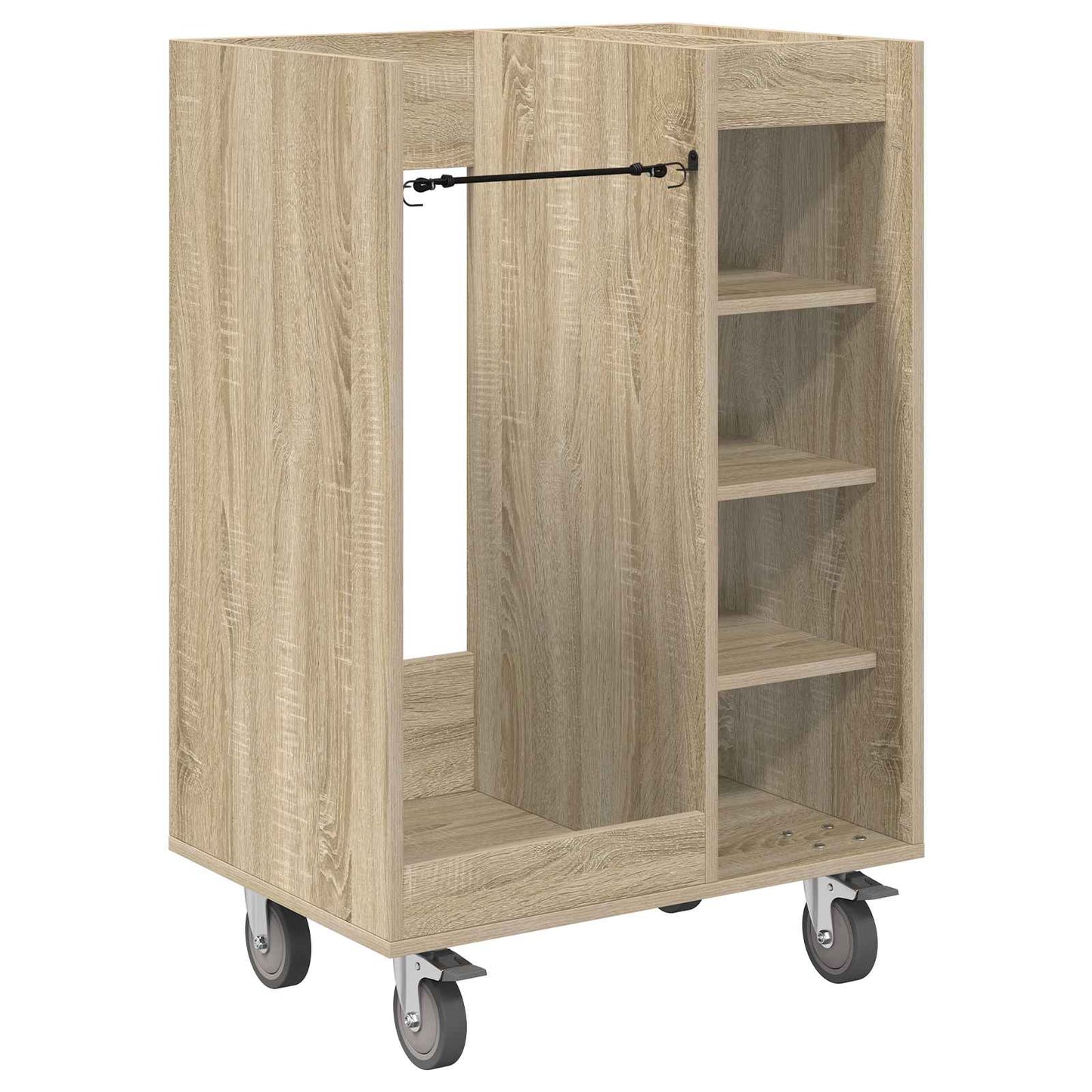 Golf Skab med hjul Ensfarvet Sonoma eg 65 x 45 x 98 cm