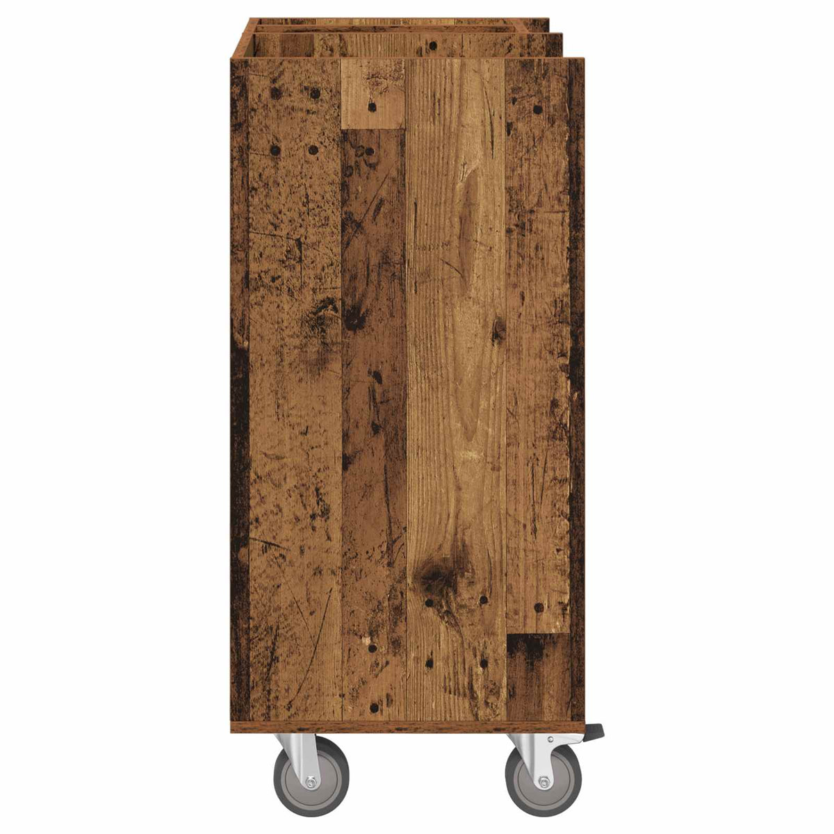 Golf Skab med hjul Ensfarvet Gammelt træ 65 x 45 x 98 cm