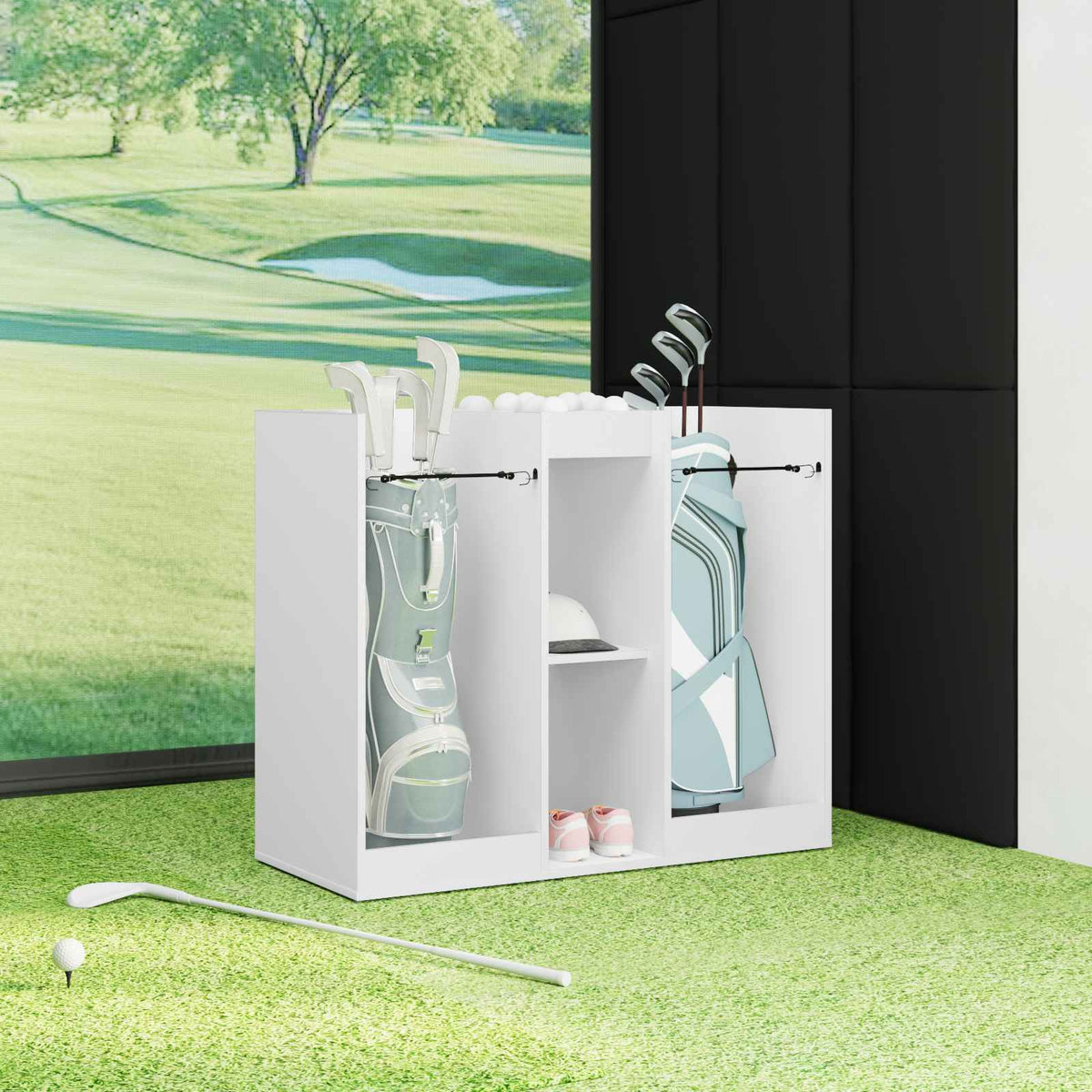 Golf Skab Ensfarvet Hvid 102 x 45 x 85,5 cm