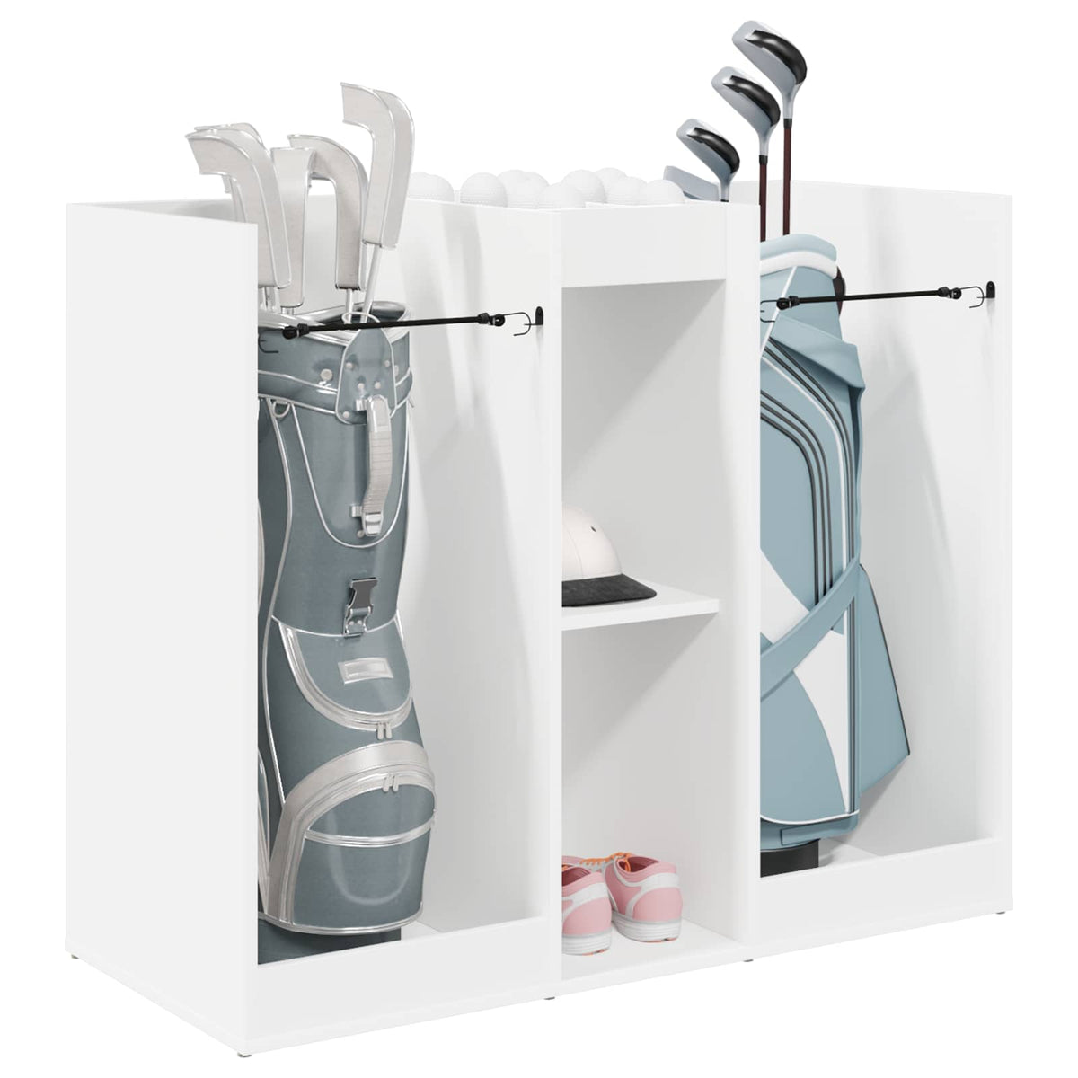 Golf Skab Ensfarvet Hvid 102 x 45 x 85,5 cm