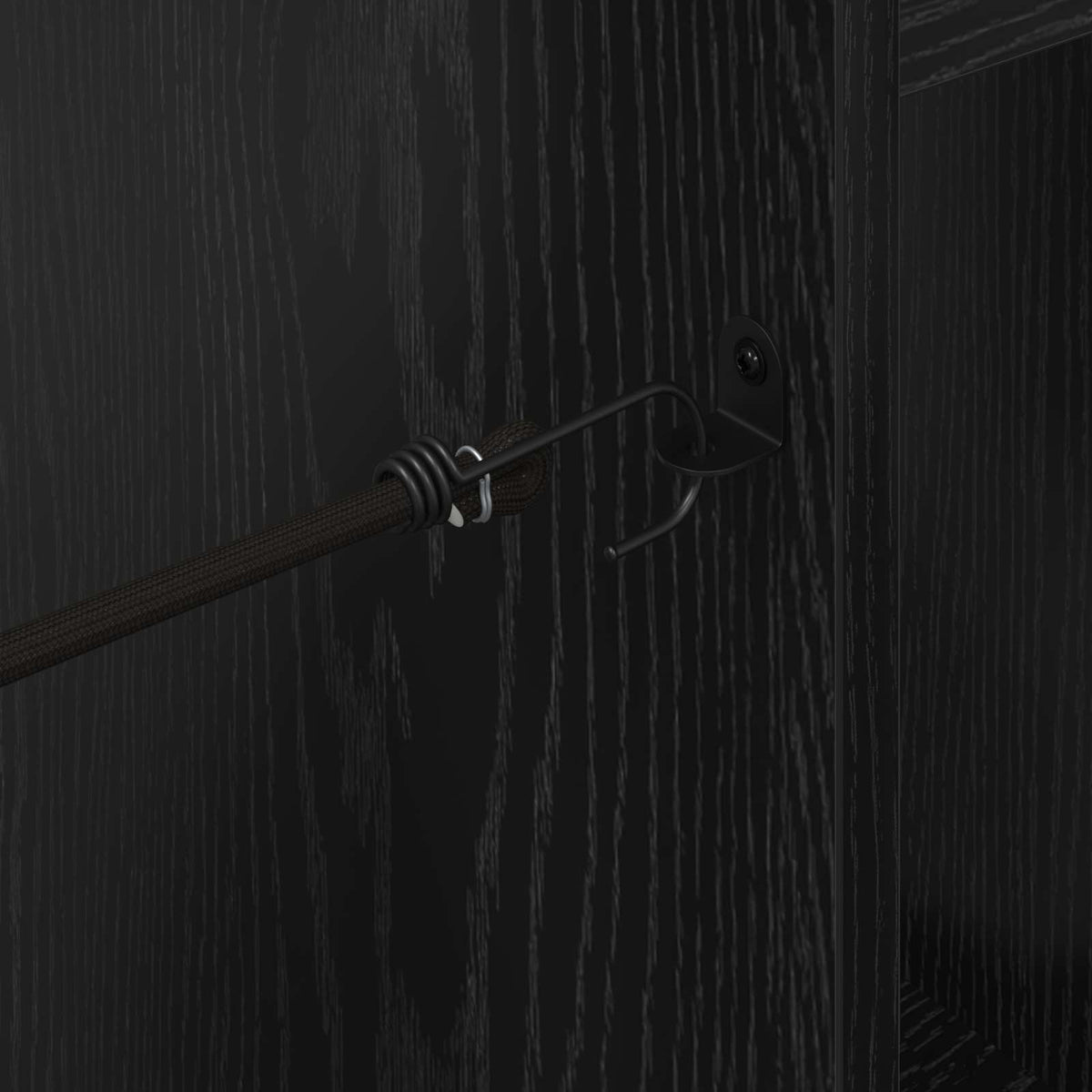 Golf Skab Ensfarvet Sort eg 102 x 45 x 85,5 cm