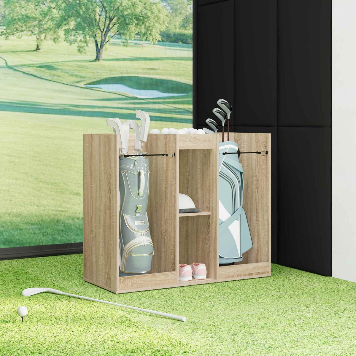 Golf Skab Ensfarvet Sonoma eg 102 x 45 x 85,5 cm