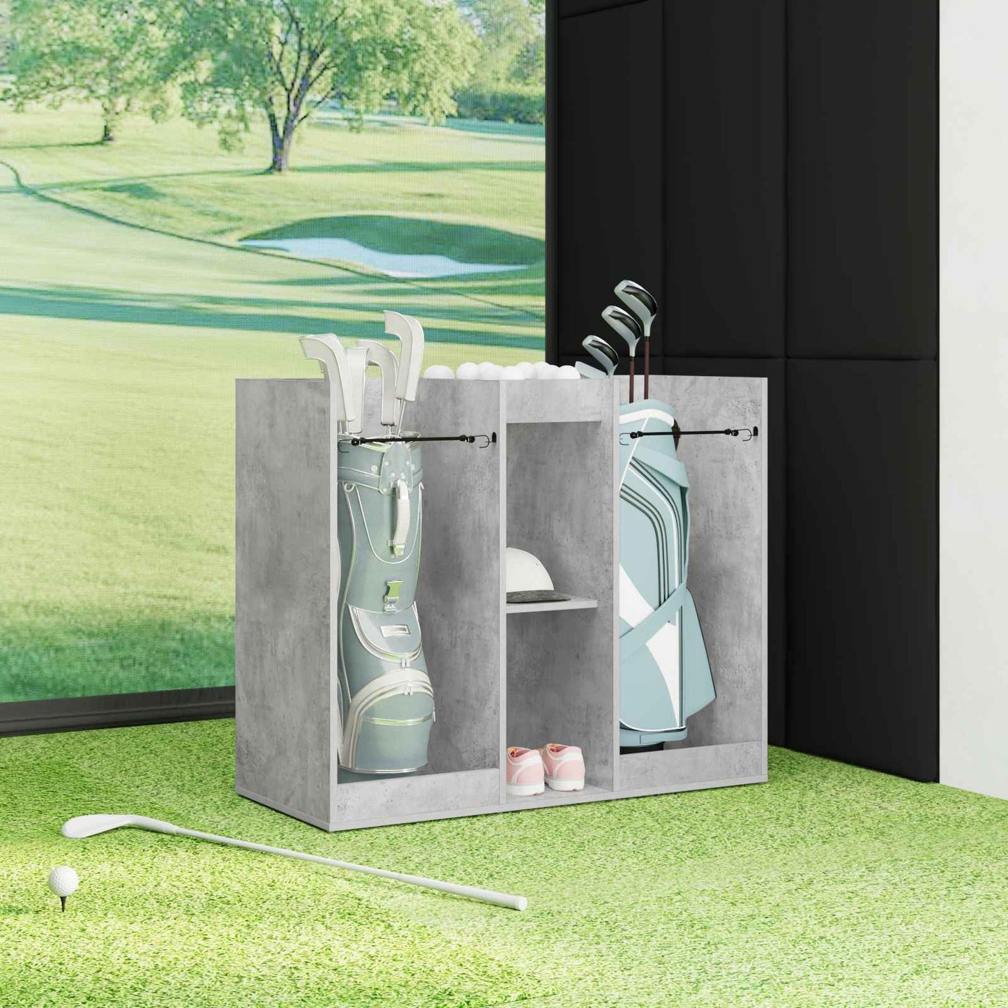 Golf Skab Ensfarvet Beton Grå 102 x 45 x 85,5 cm