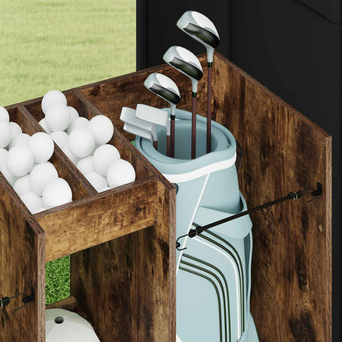 Golf Skab Ensfarvet Røget eg 102 x 45 x 85,5 cm