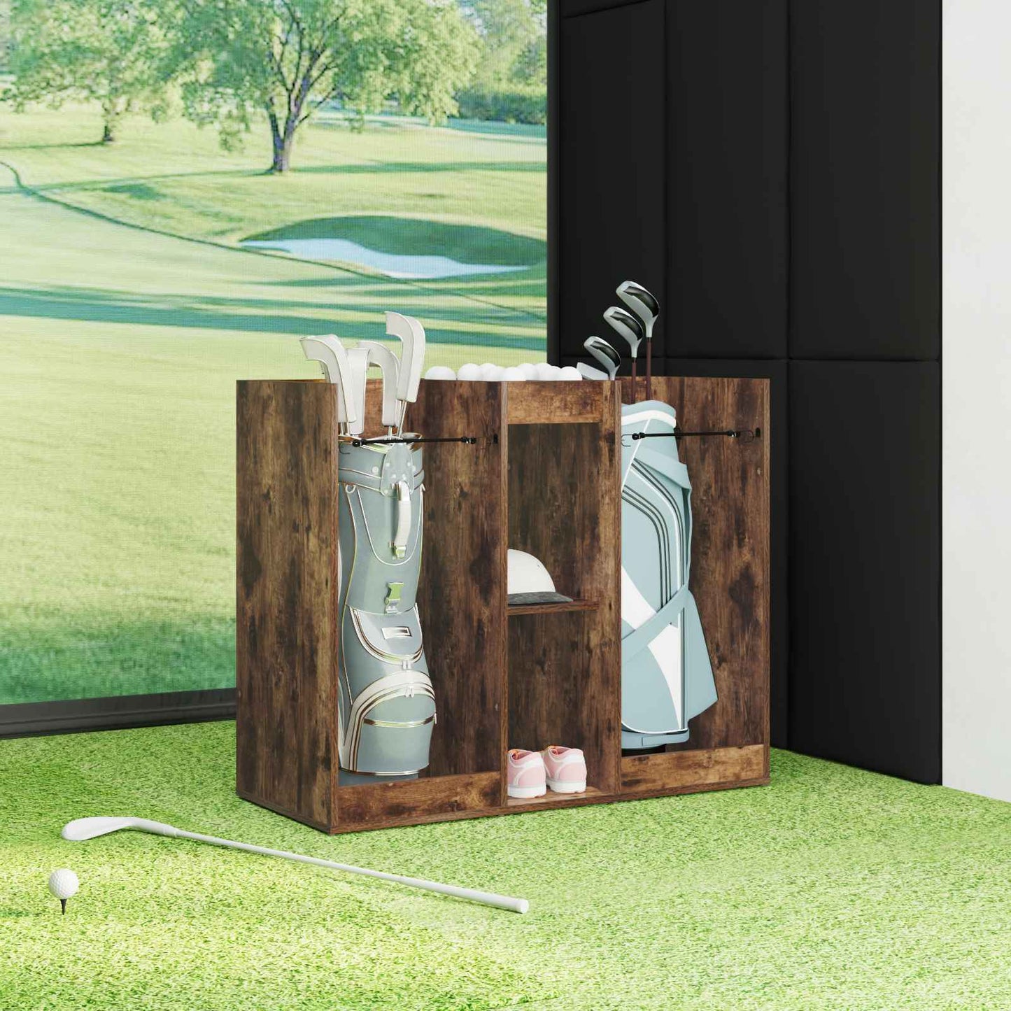 Golf Skab Ensfarvet Røget eg 102 x 45 x 85,5 cm